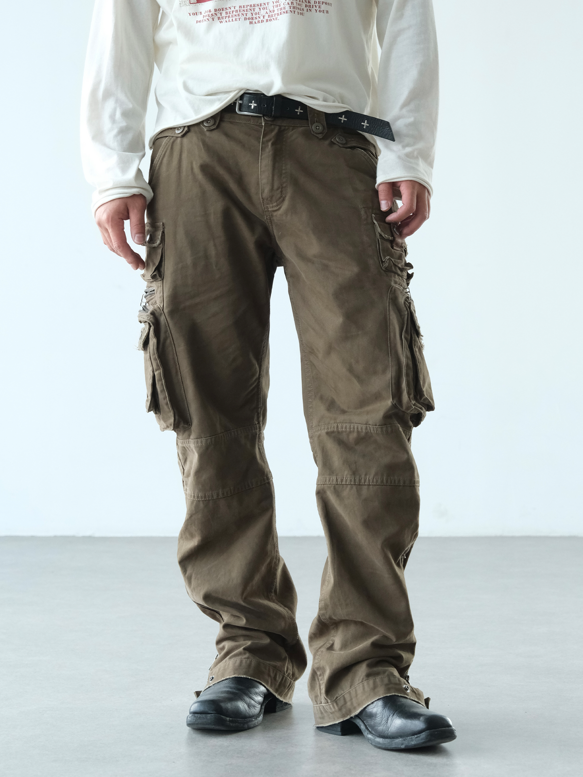 NEIGBORL Distressed Washed Utility Pants