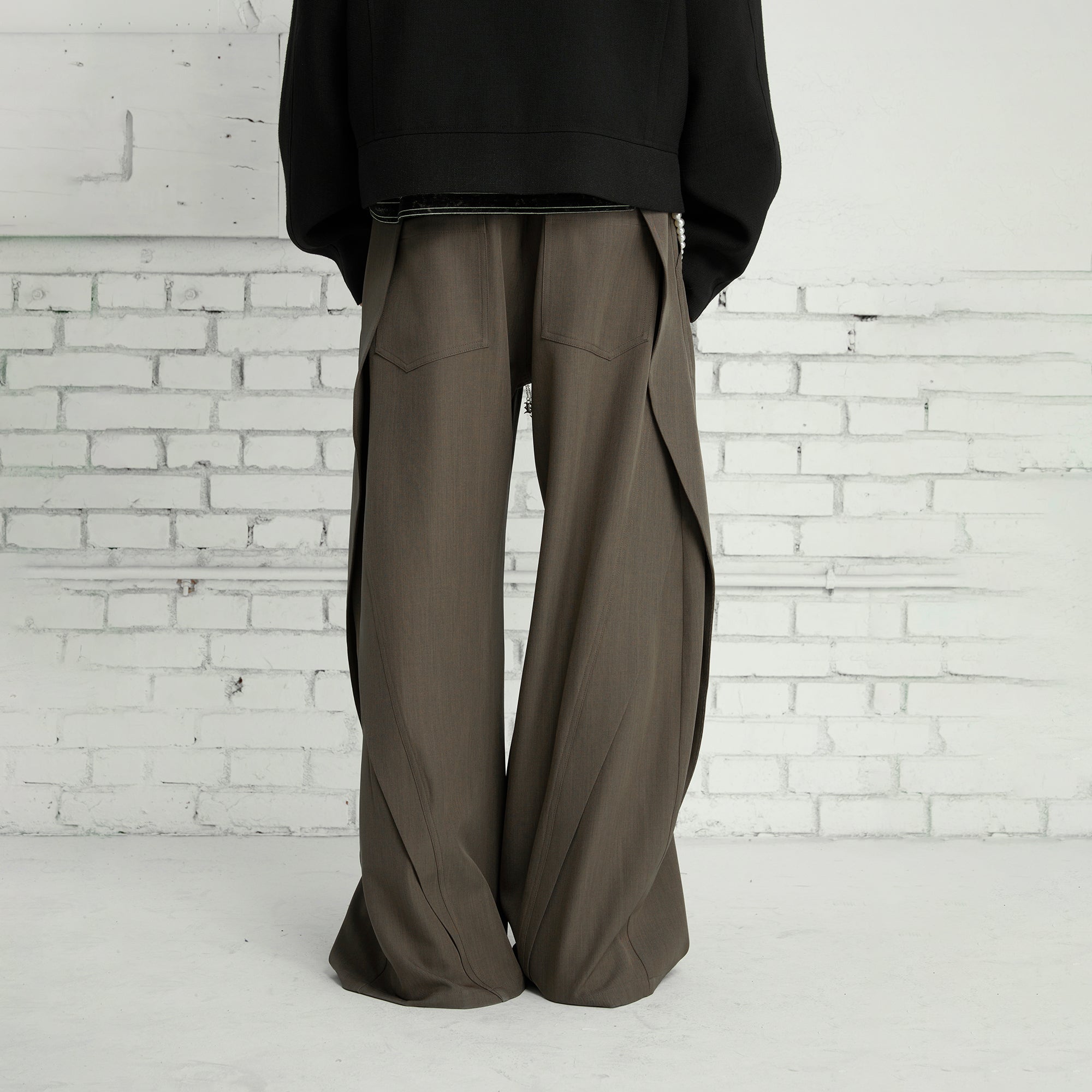 PASET Curved Seam Draped Trousers