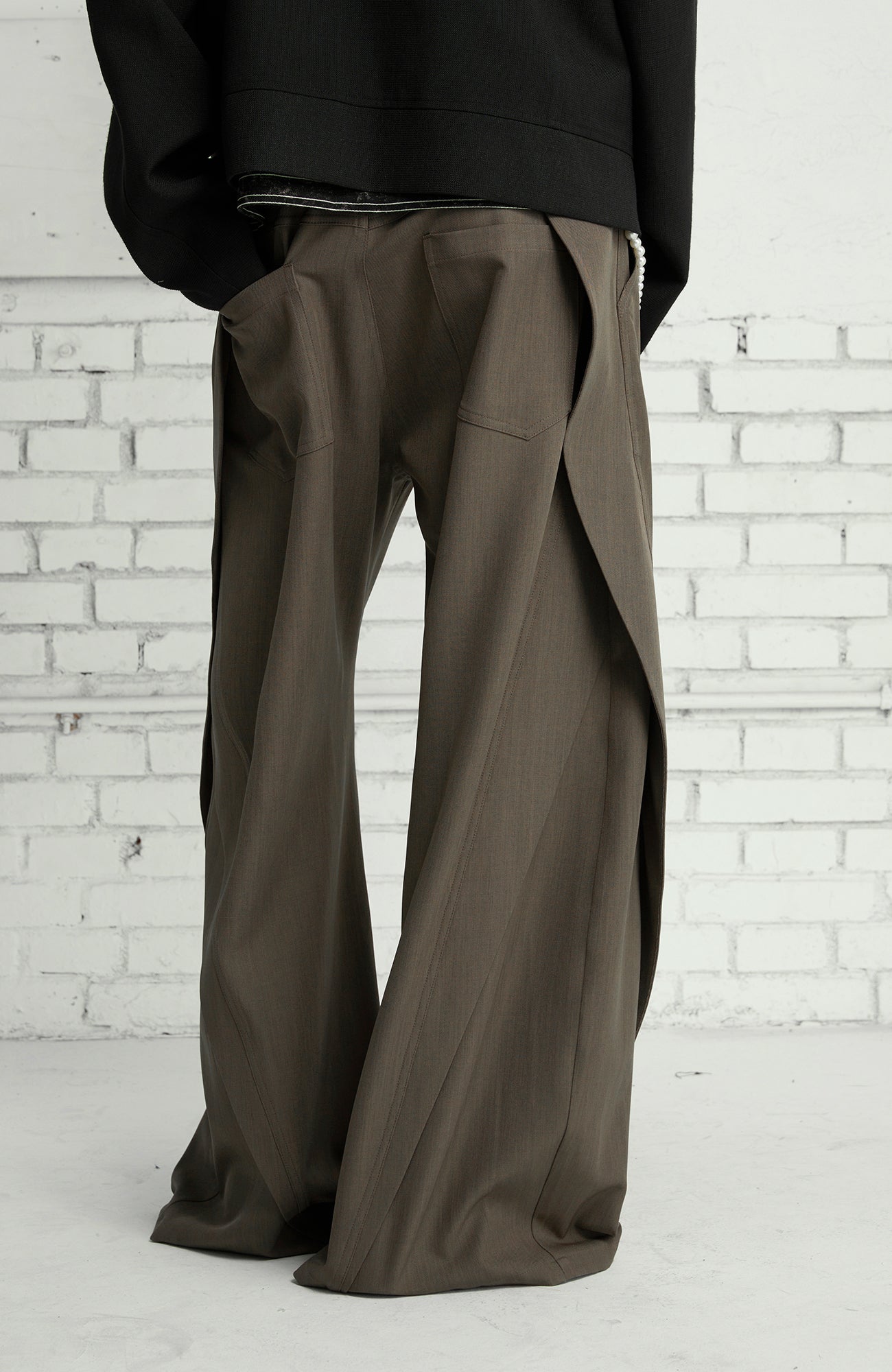 PASET Curved Seam Draped Trousers