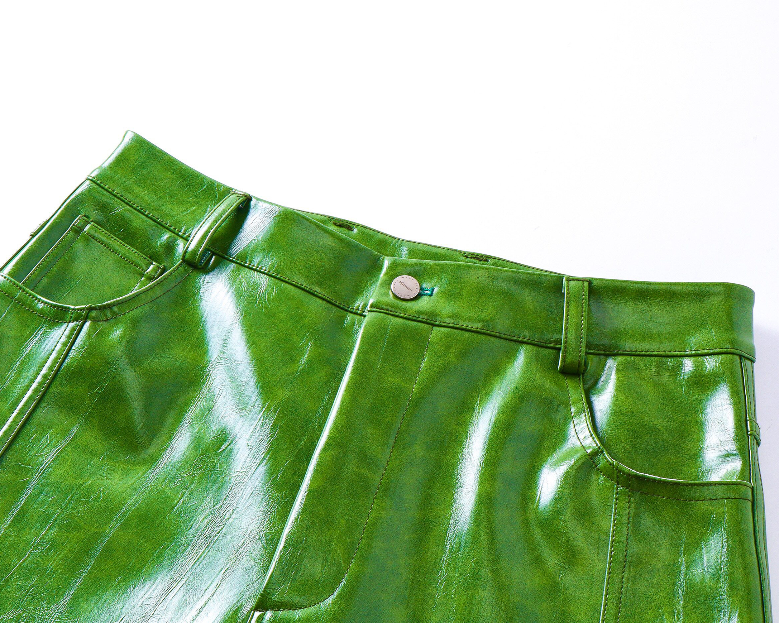 REBEL WAVE Patent Faux Leather Wide-Leg Pants