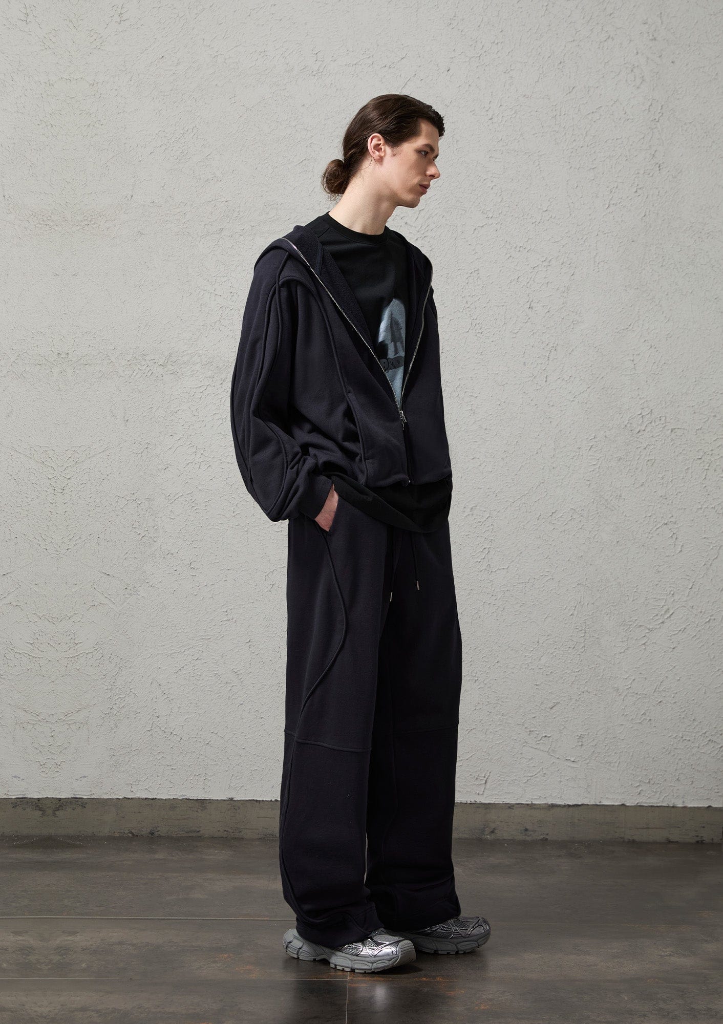 ORGANIC EMOTION Structured Panelled Oversized Sweatpants, premium urban and streetwear designers apparel on PROJECTISR.com, ORGANIC EMOTION