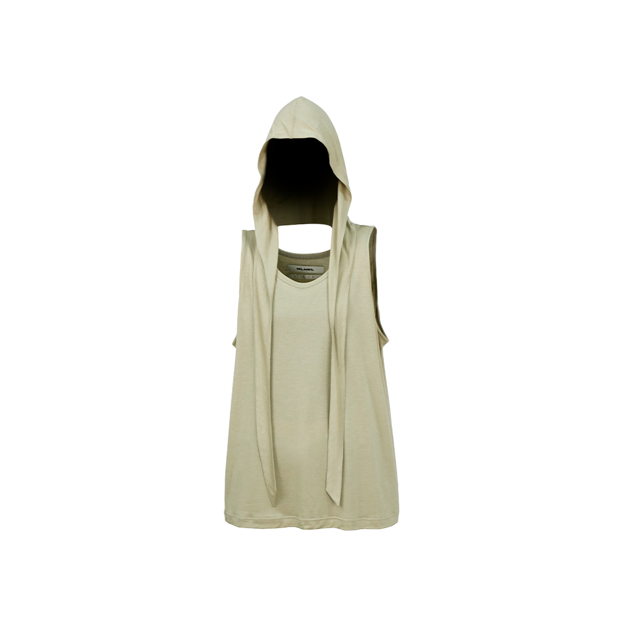 RELABEL Tencel Wool Hooded Ruched Tank Top, premium urban and streetwear designers apparel on PROJECTISR.com, RELABEL