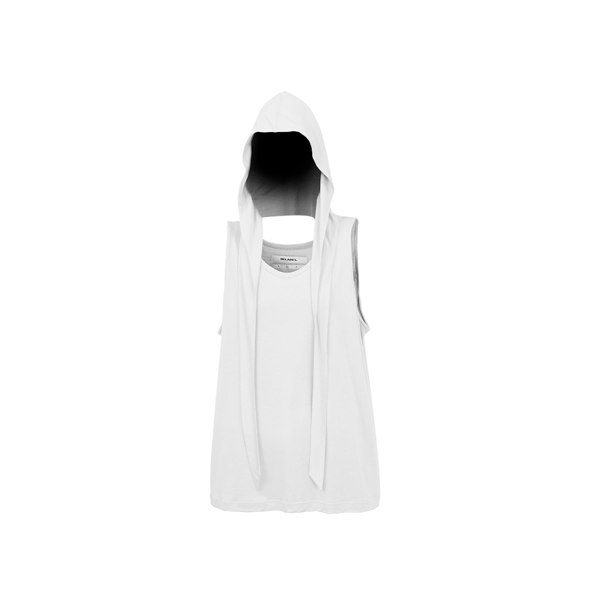 RELABEL Tencel Wool Hooded Ruched Tank Top, premium urban and streetwear designers apparel on PROJECTISR.com, RELABEL
