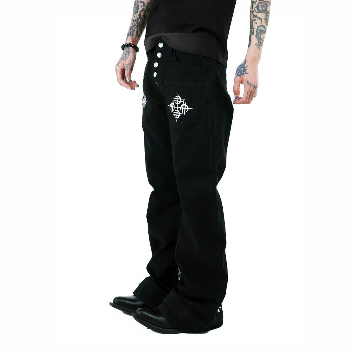 DETW Curved Double-Hem Flare Trousers