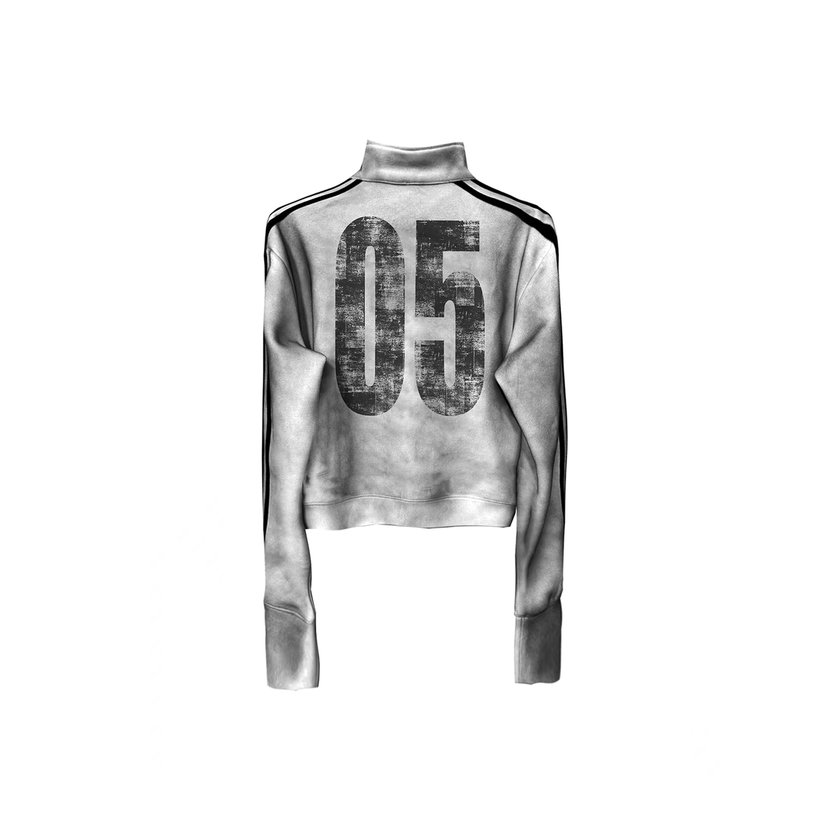 DETW Washed Skull Graphic Stand-Collar Jacket