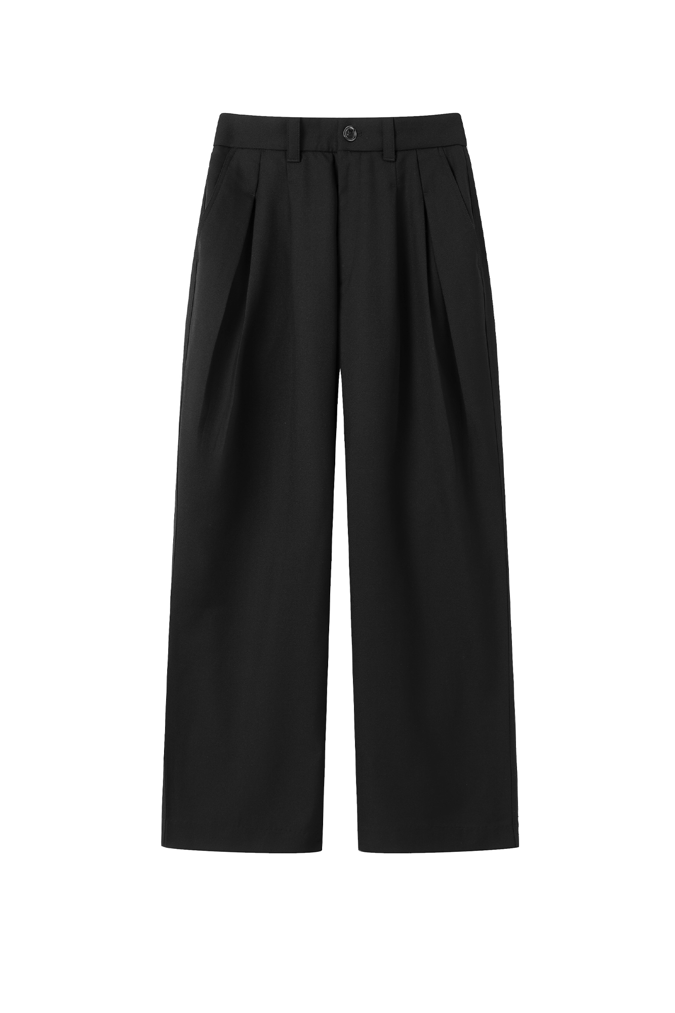 MOITIEDEPETALE Wool-Blended Pleats Trousers