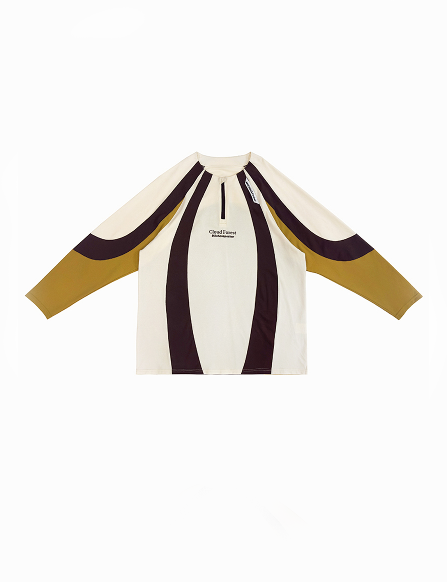 MIICHOUS Contrast Panel UV-Protection Long-Sleeve Tee