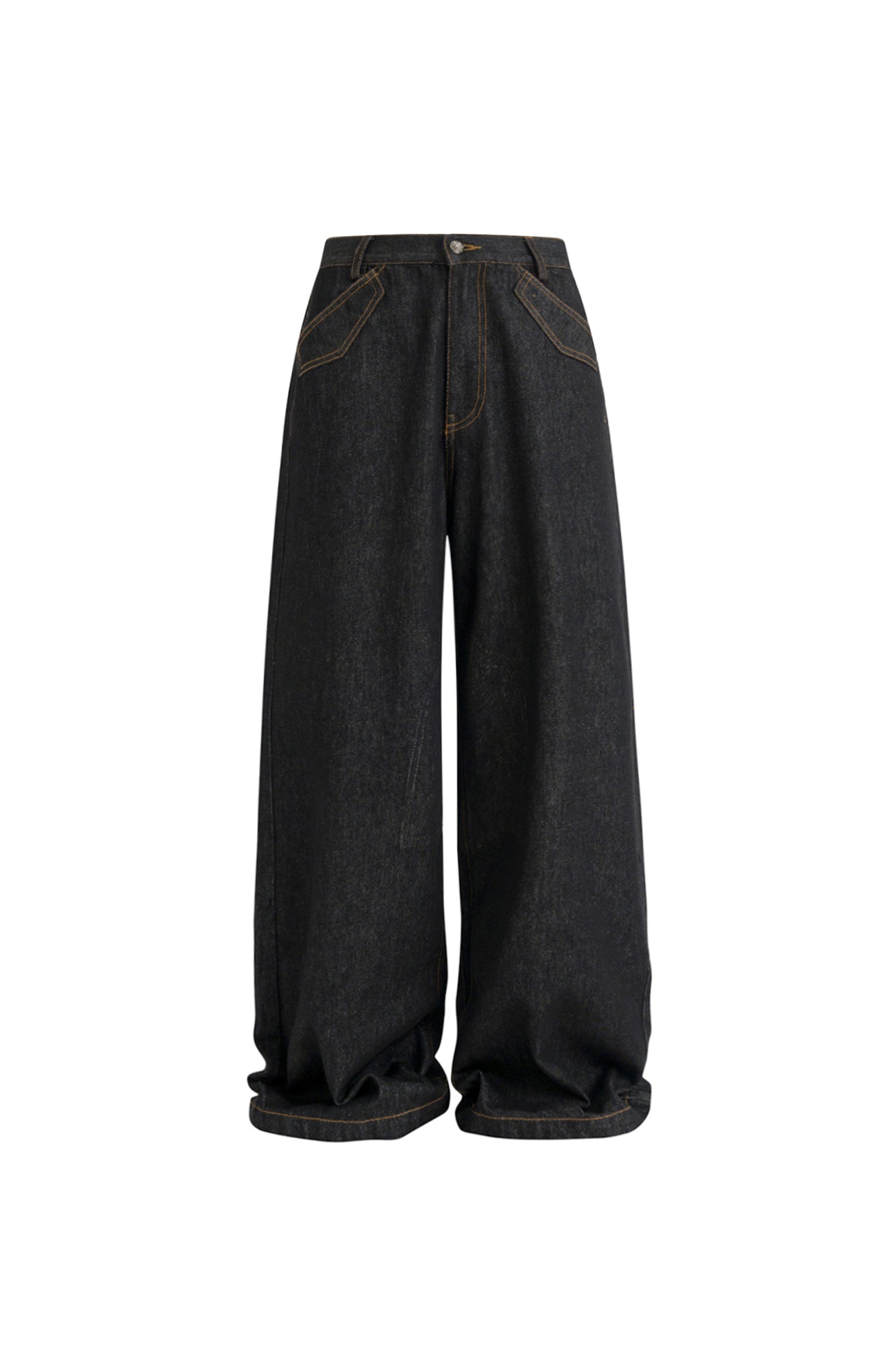 SADSOUP Contrast Stitch Wide-Leg Jeans
