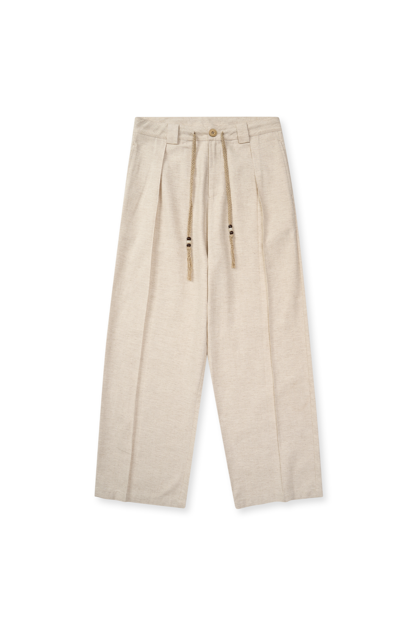 GONGHE REPUB Draped Linen Drawstring Pants