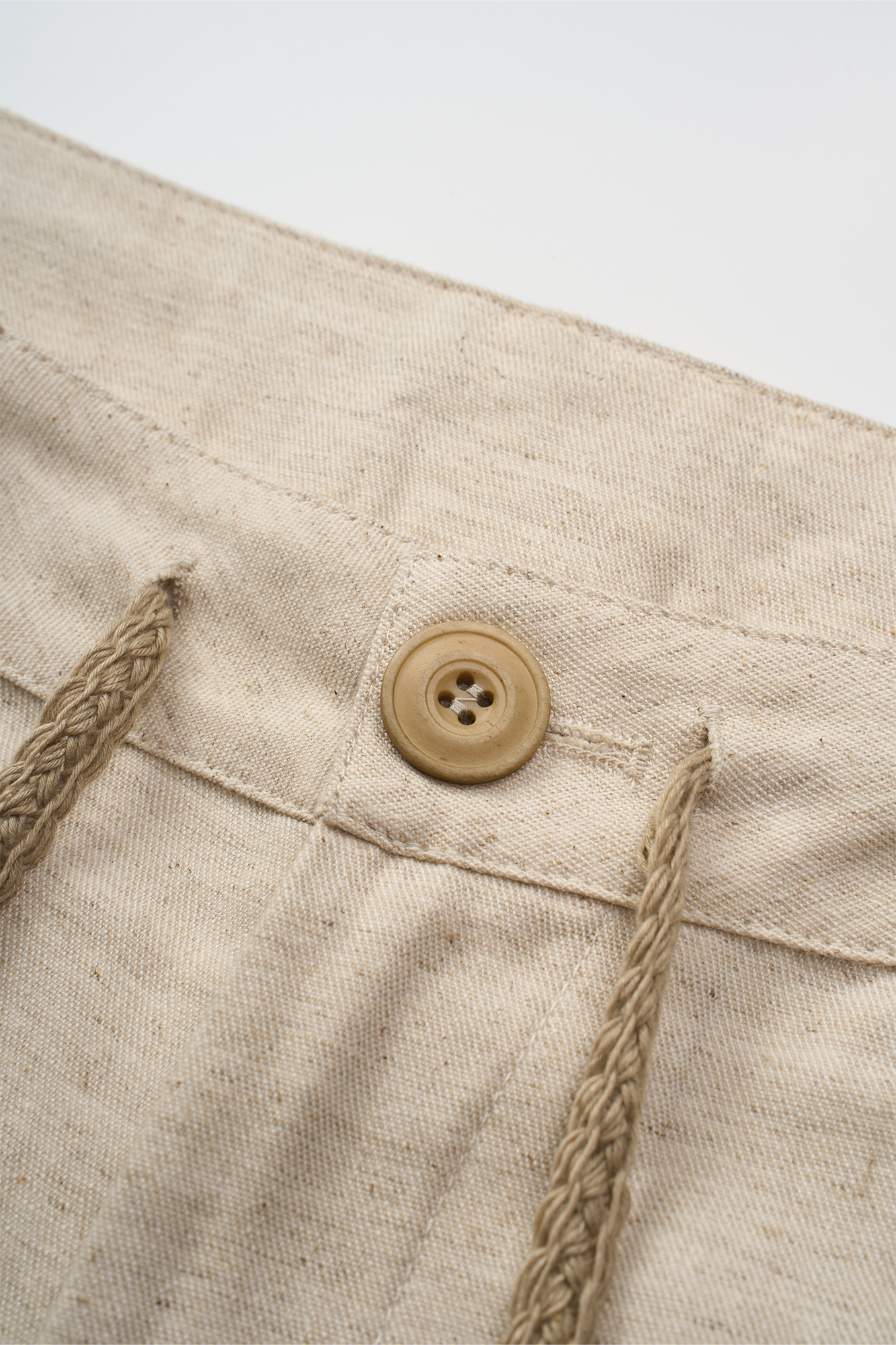 GONGHE REPUB Draped Linen Drawstring Pants