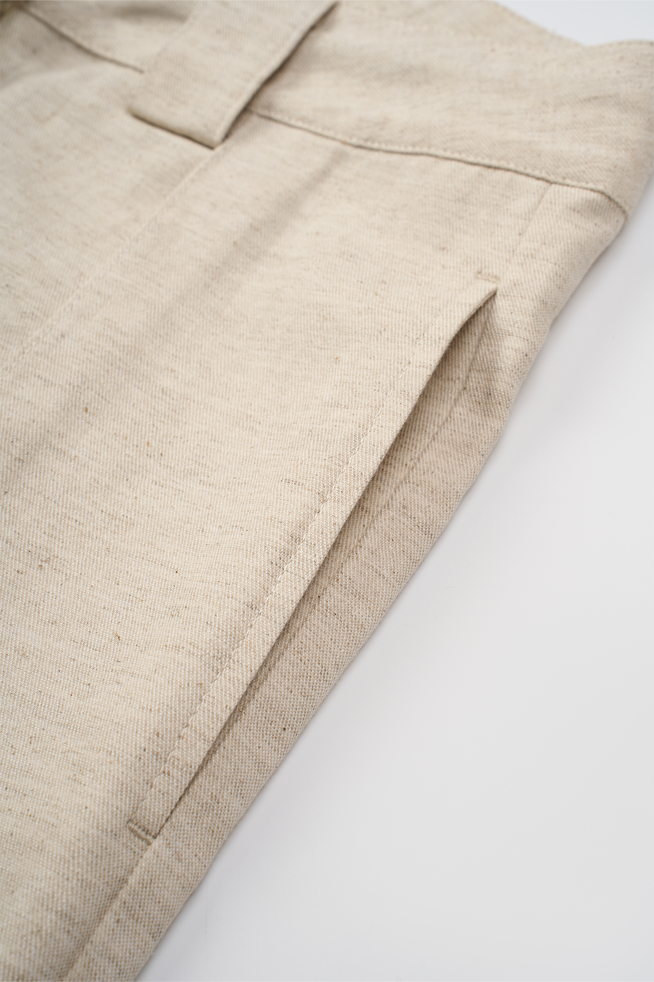 GONGHE REPUB Draped Linen Drawstring Pants