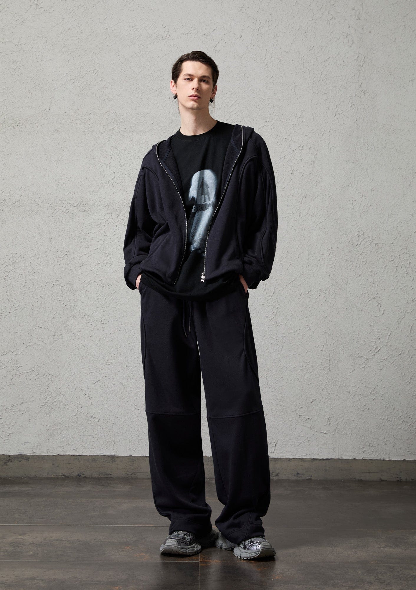 ORGANIC EMOTION Structured Panelled Oversized Sweatpants, premium urban and streetwear designers apparel on PROJECTISR.com, ORGANIC EMOTION
