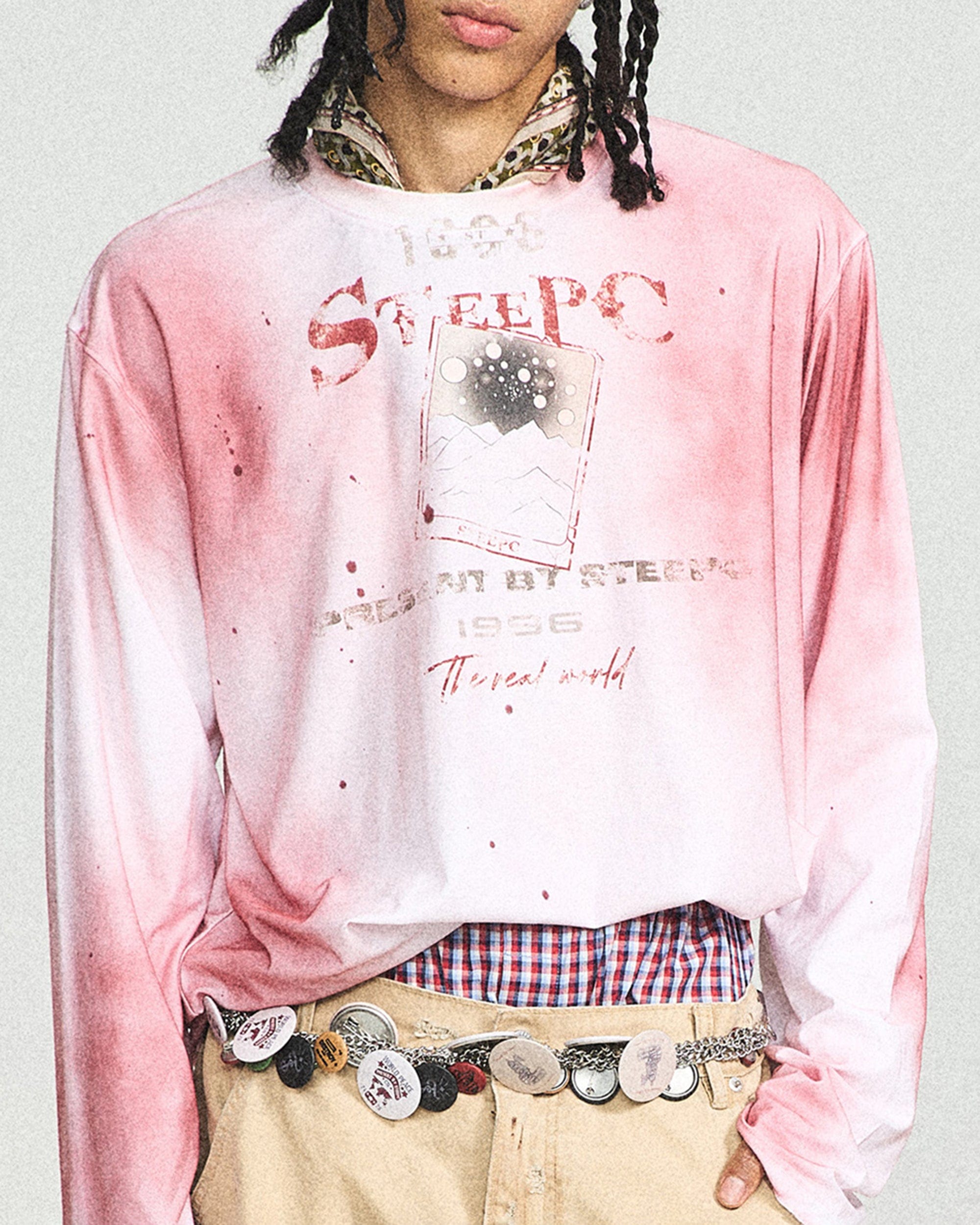 STEEPC 1996 Distressed Long-Sleeve Tee