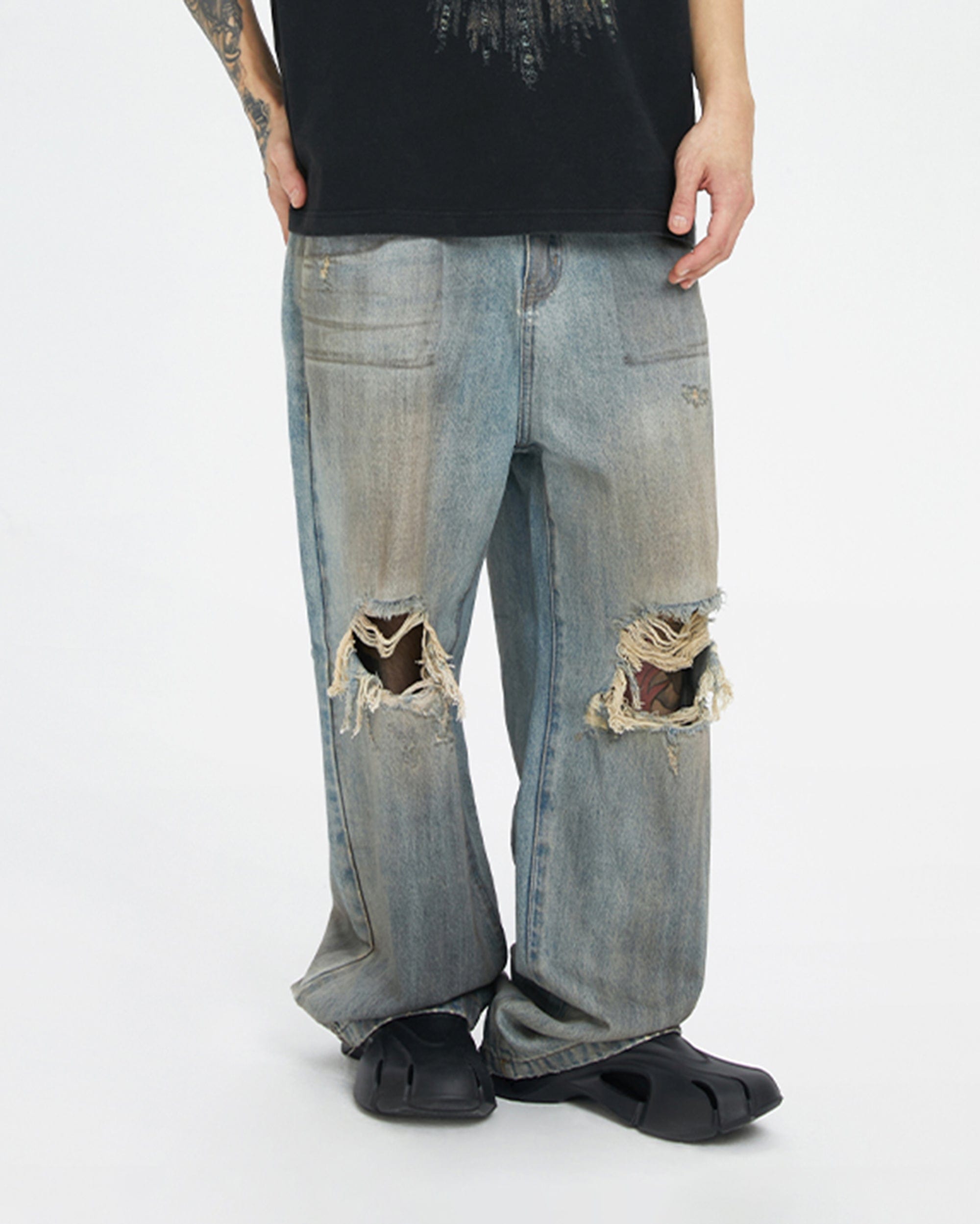 F2CE Classic Washed Ripped Jeans