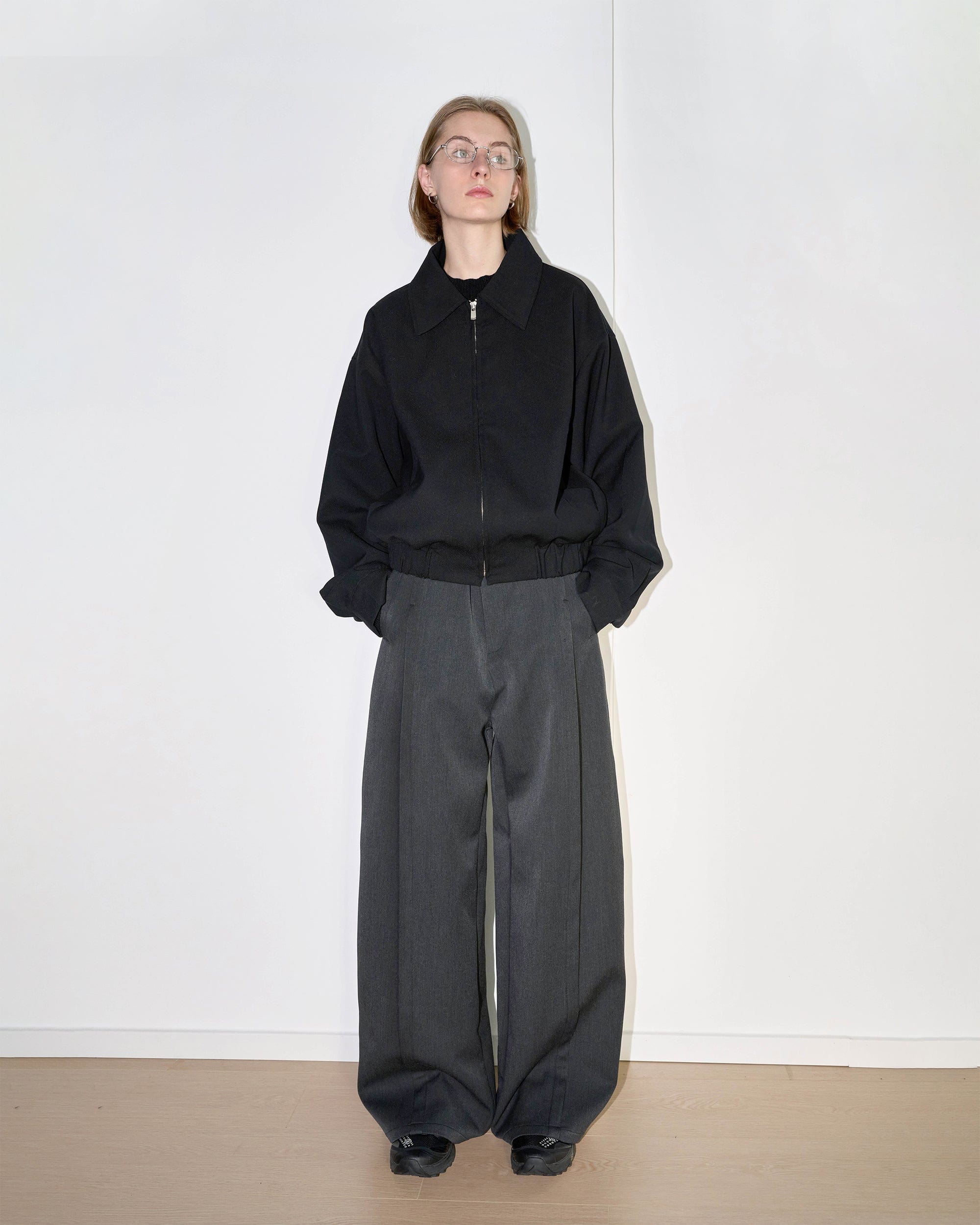 49PERCENT Modern Pleated Wide-Leg Trousers