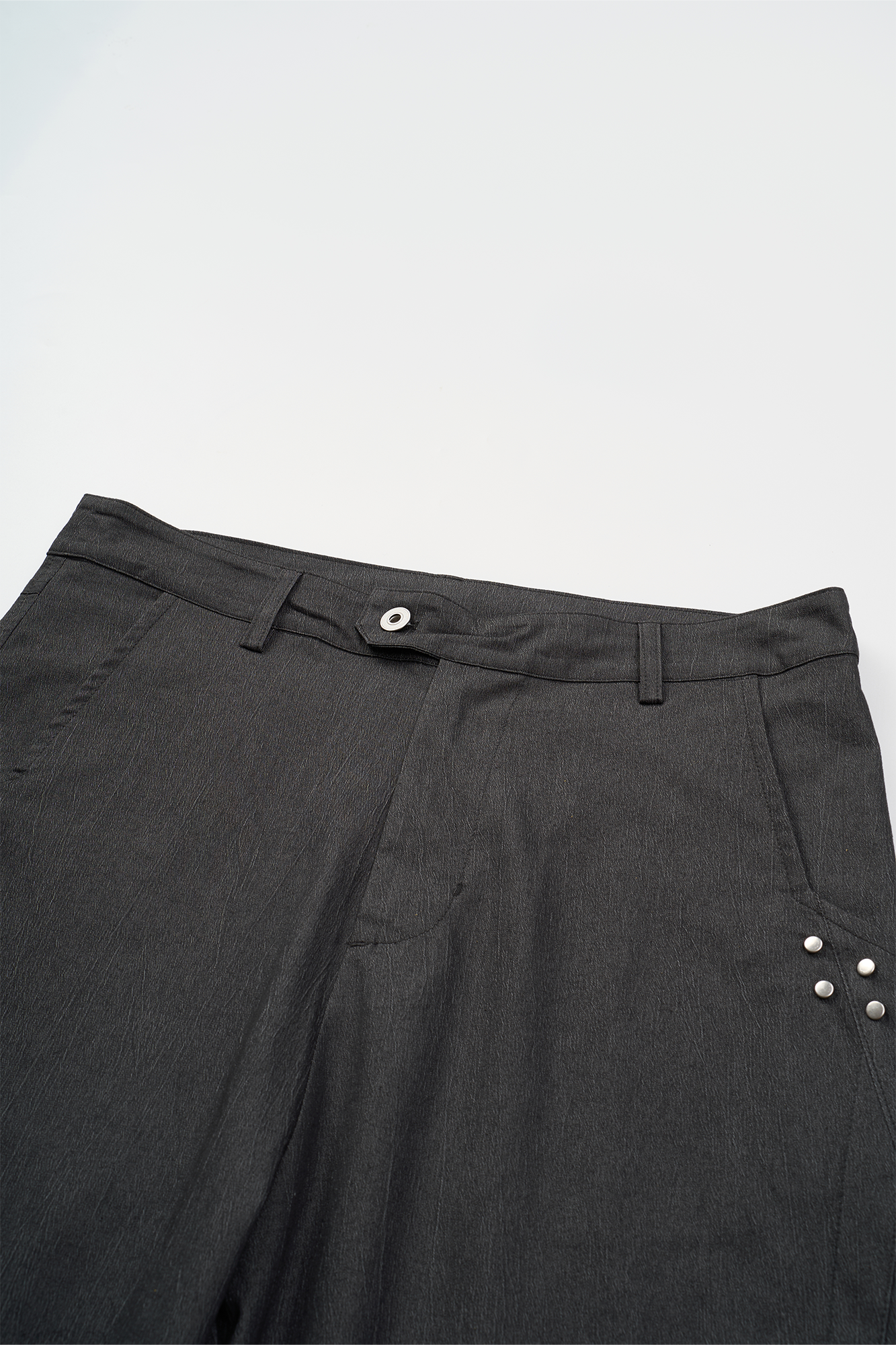 GONGHE REPUB Washed Studded Straight-Leg Pants, premium urban and streetwear designers apparel on PROJECTISR.com, GONGHE REPUB