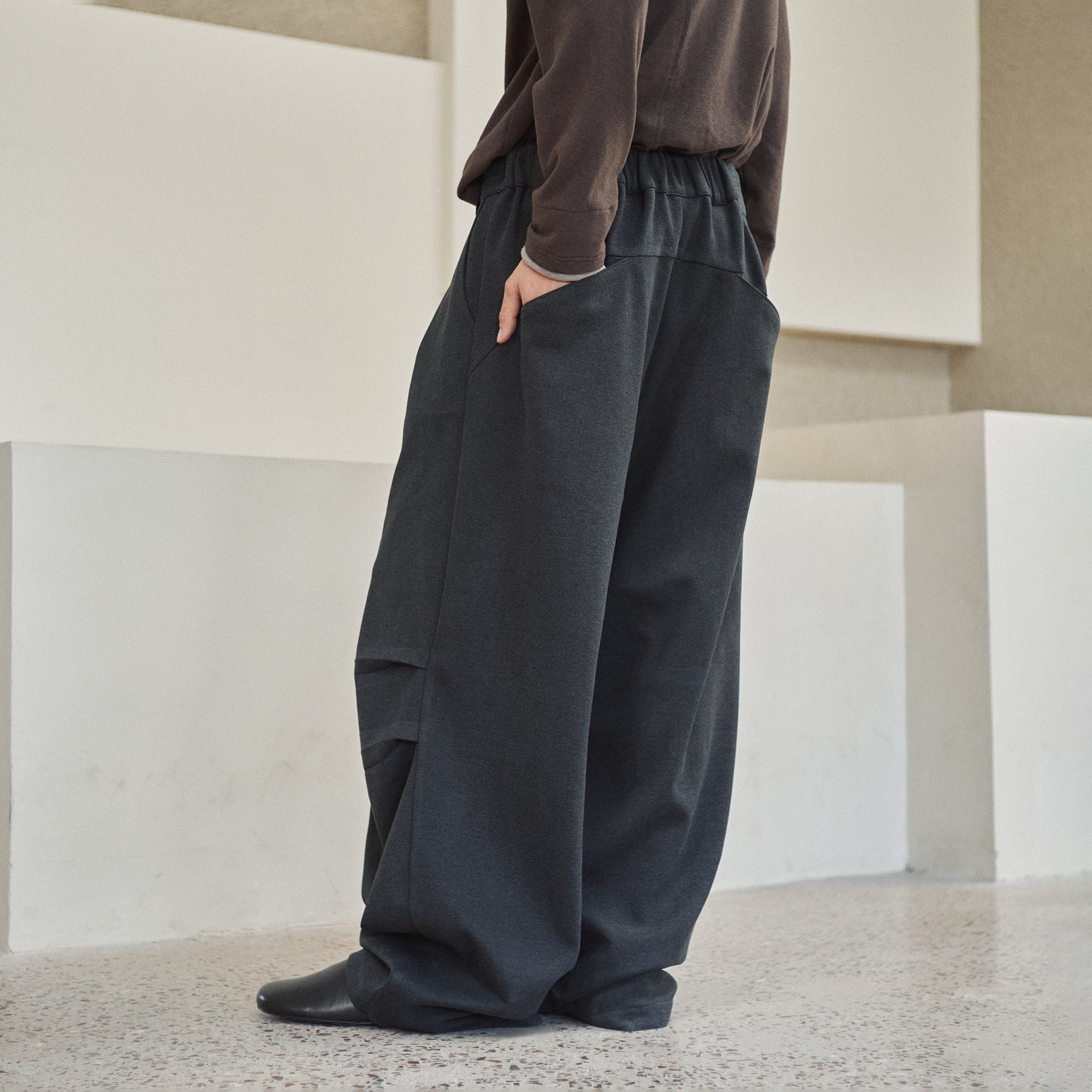 GONGHE REPUB Beaded-Drawstring Oversized Pants