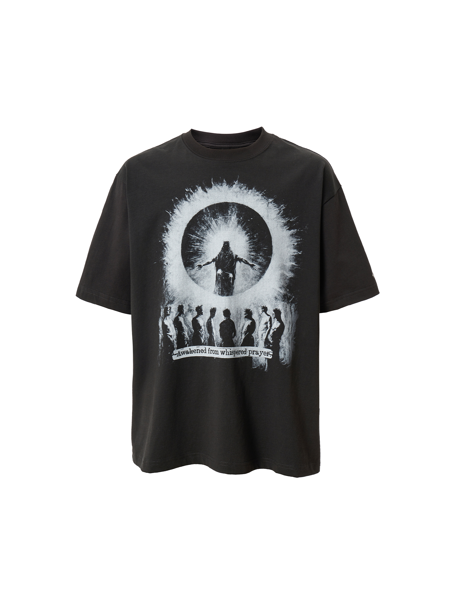 F2CE Oversized Prayer Silhouette Graphic T-Shirt