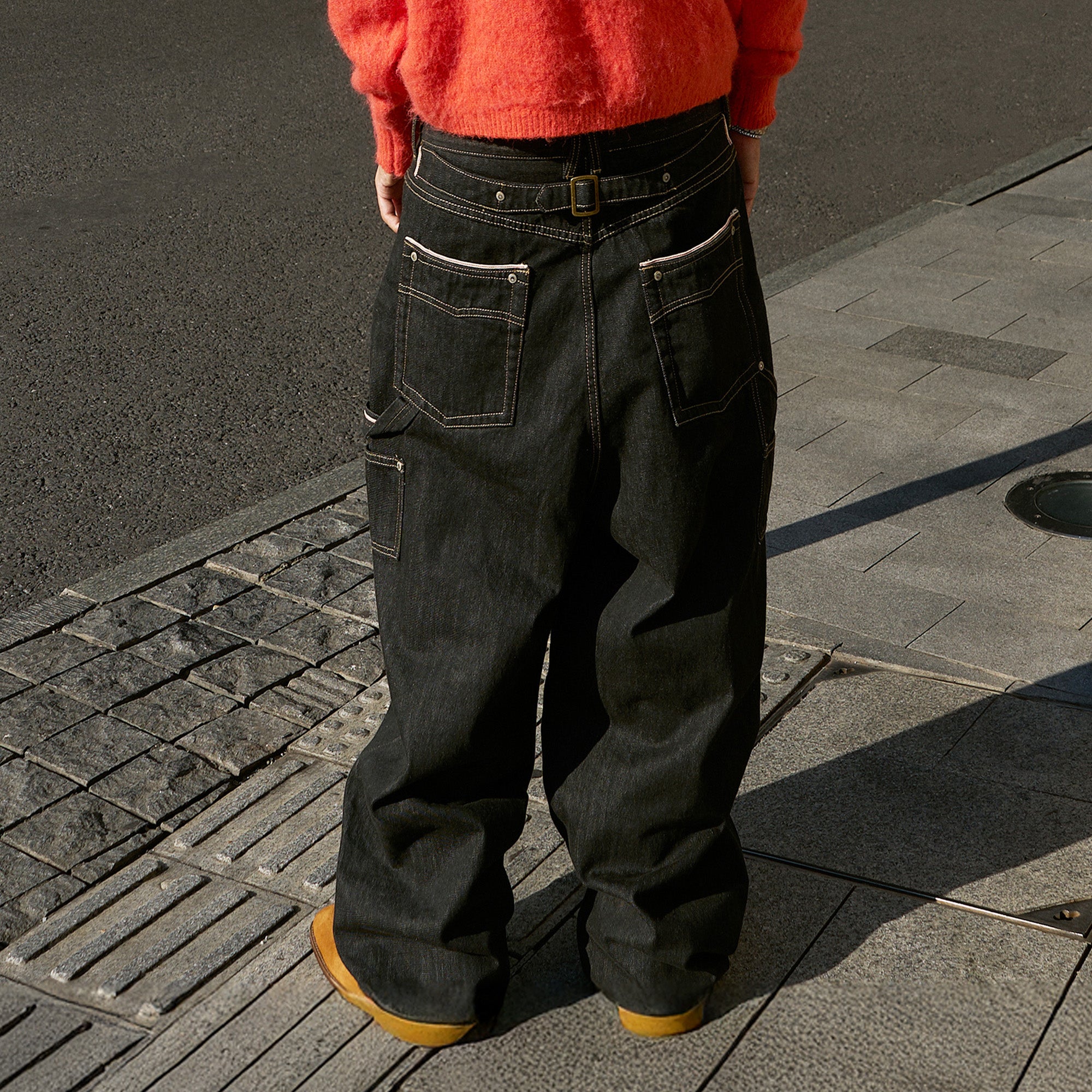 STEEPC Double-Knee Button-Fly Raw Selvedge Jeans