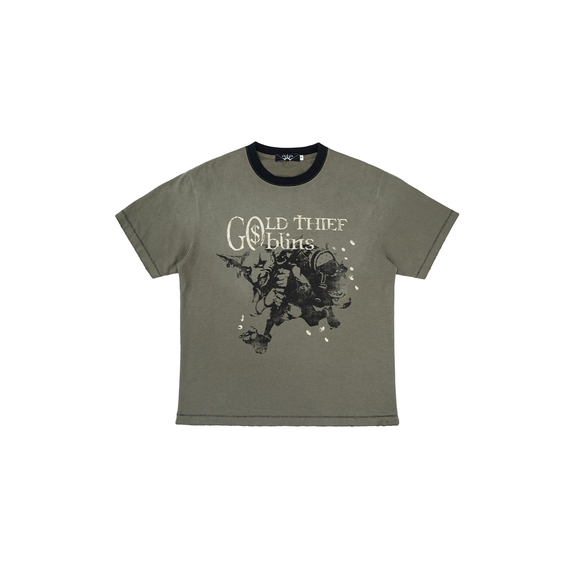 ESAIAS Washed Faded Graphic T-Shirt