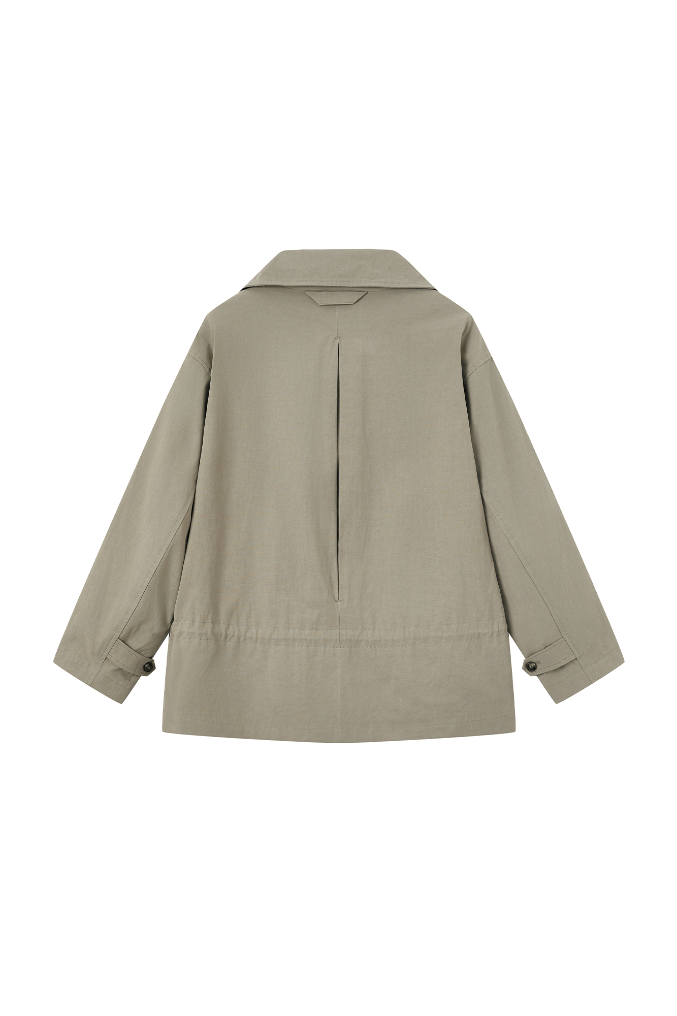 SAME FLOW Stand-Collar Drawstring-Waist Jacket