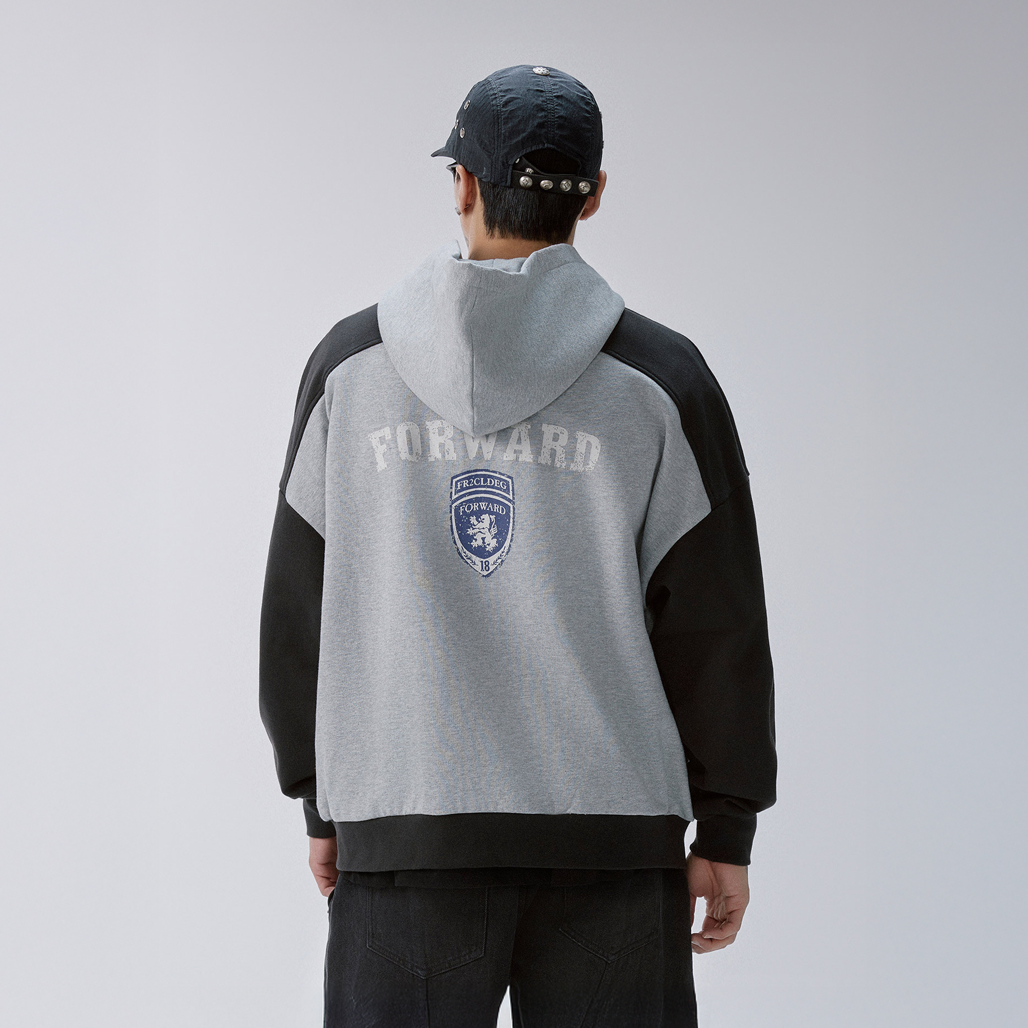 F2CE Contrast Panel Badge Graphic Hooded Jacket