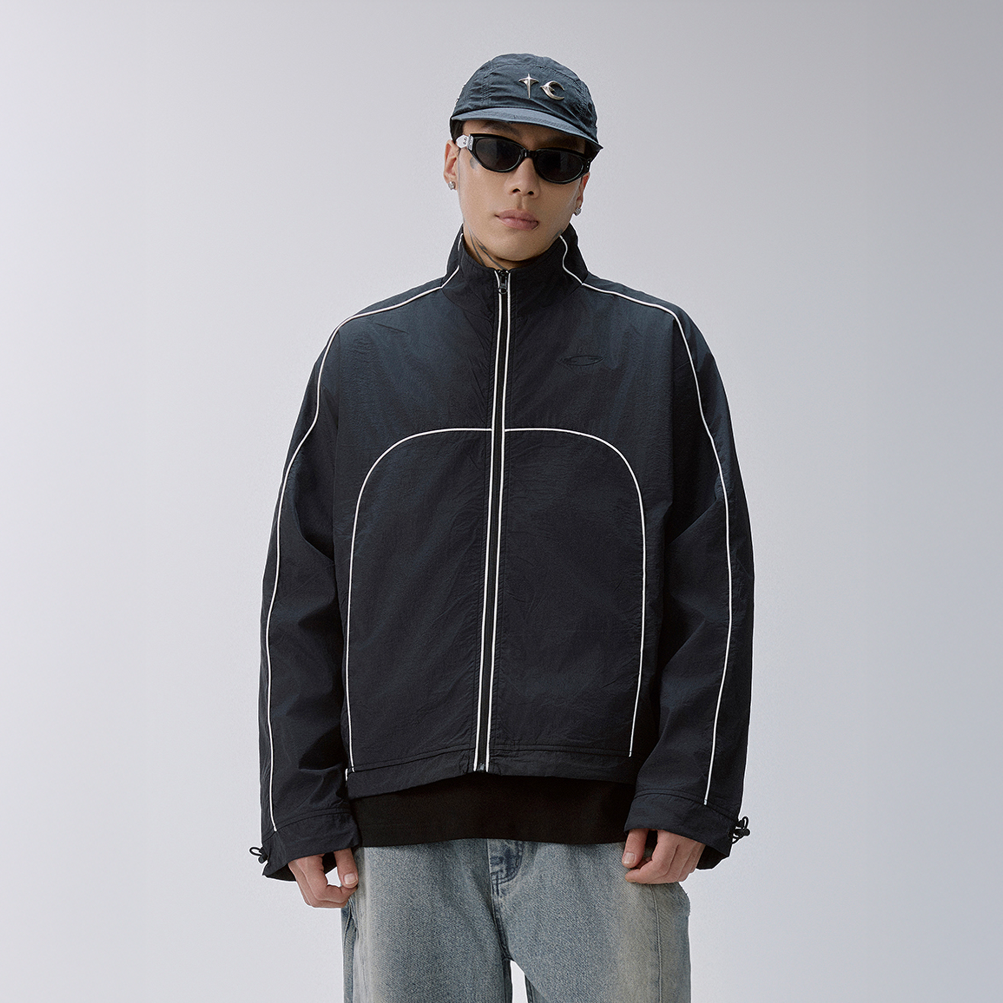 F2CE Contrast Piped Track Jacket