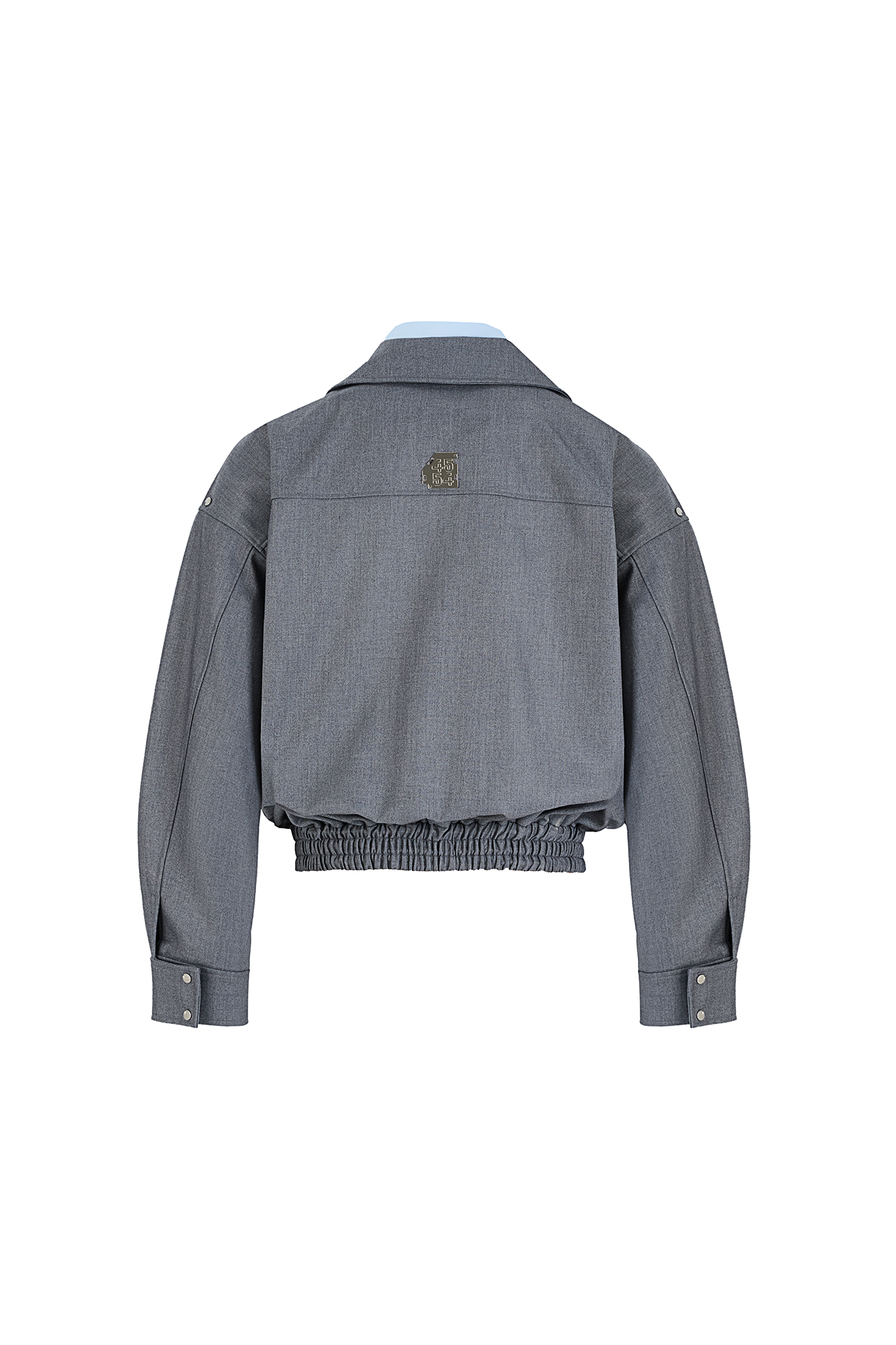 455EMBLE Double-Layered Stand-Collar Jacket