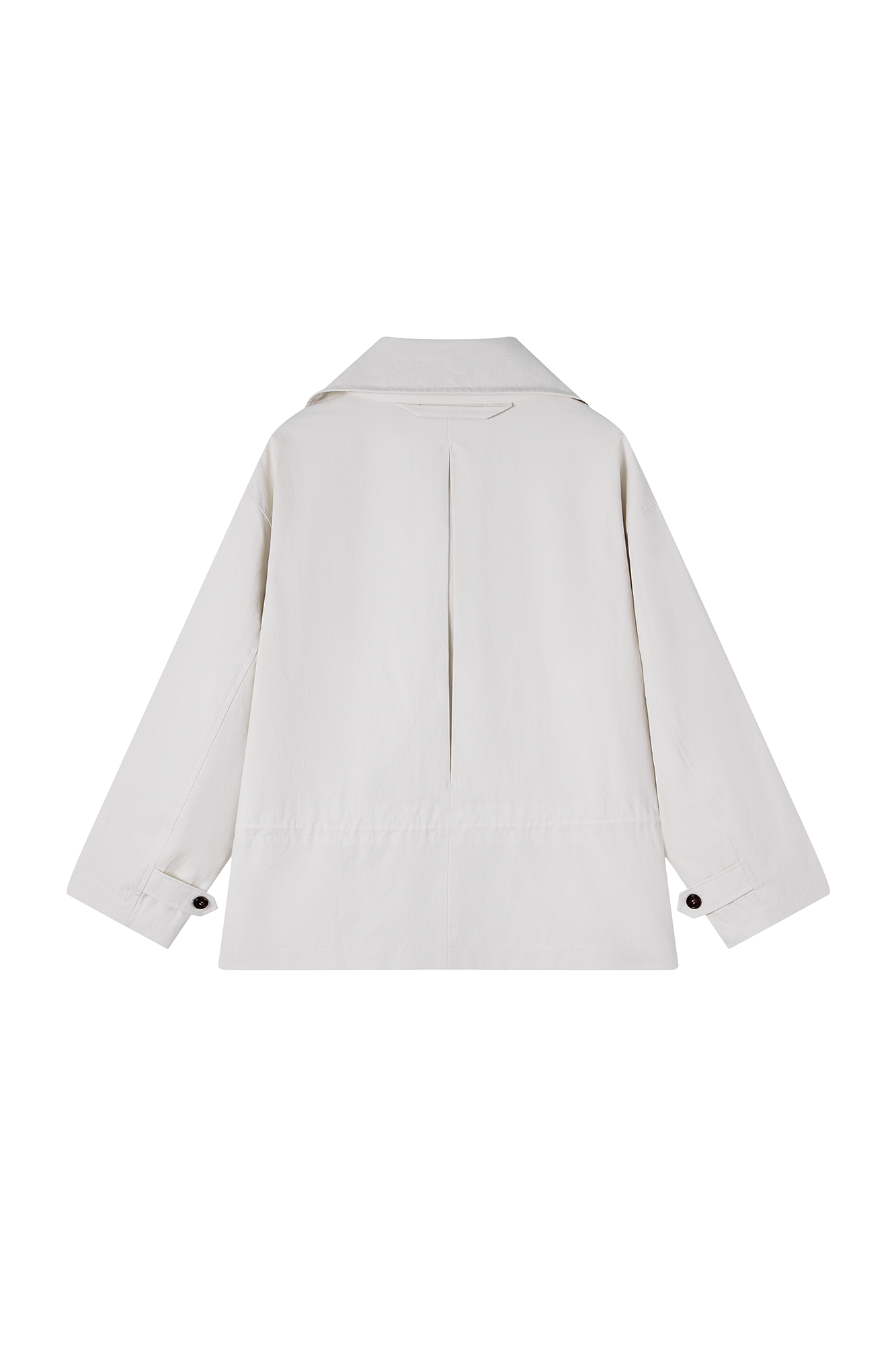 SAME FLOW Stand-Collar Drawstring-Waist Jacket