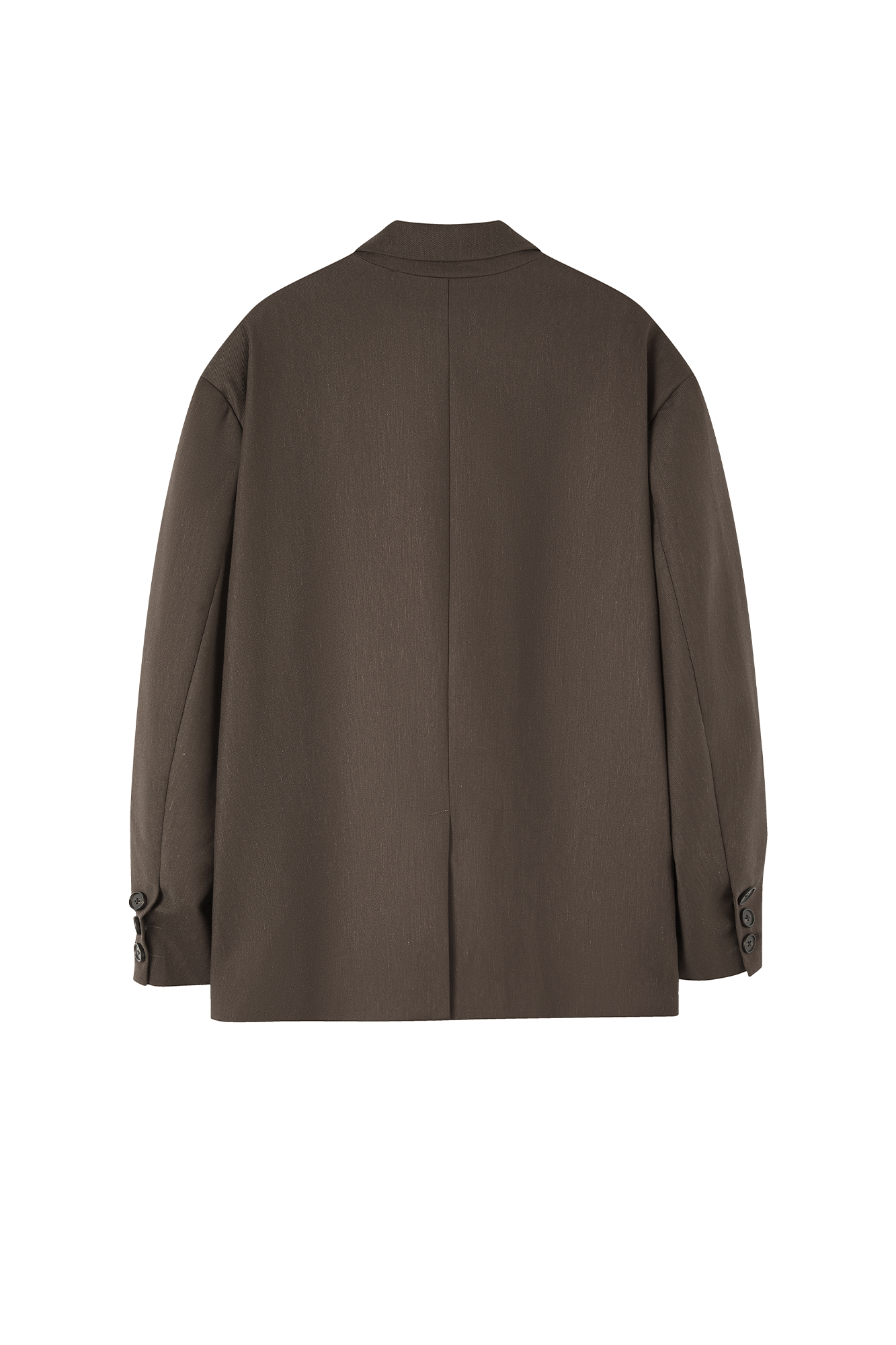 SAME FLOW Linen-Blend Split Hem Draped-Tie Blazer