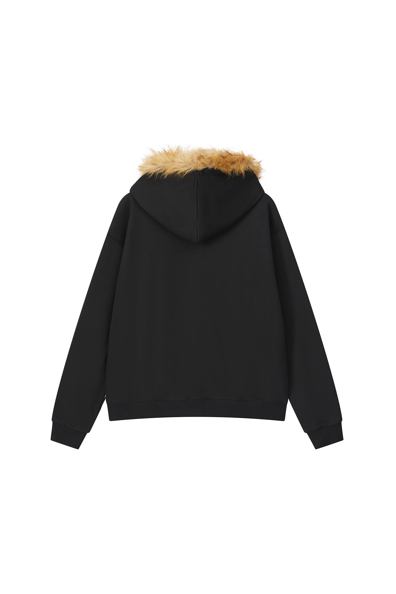 RTVG Cross Sword Fur-Collared Fleece Zip-Up Hoodie