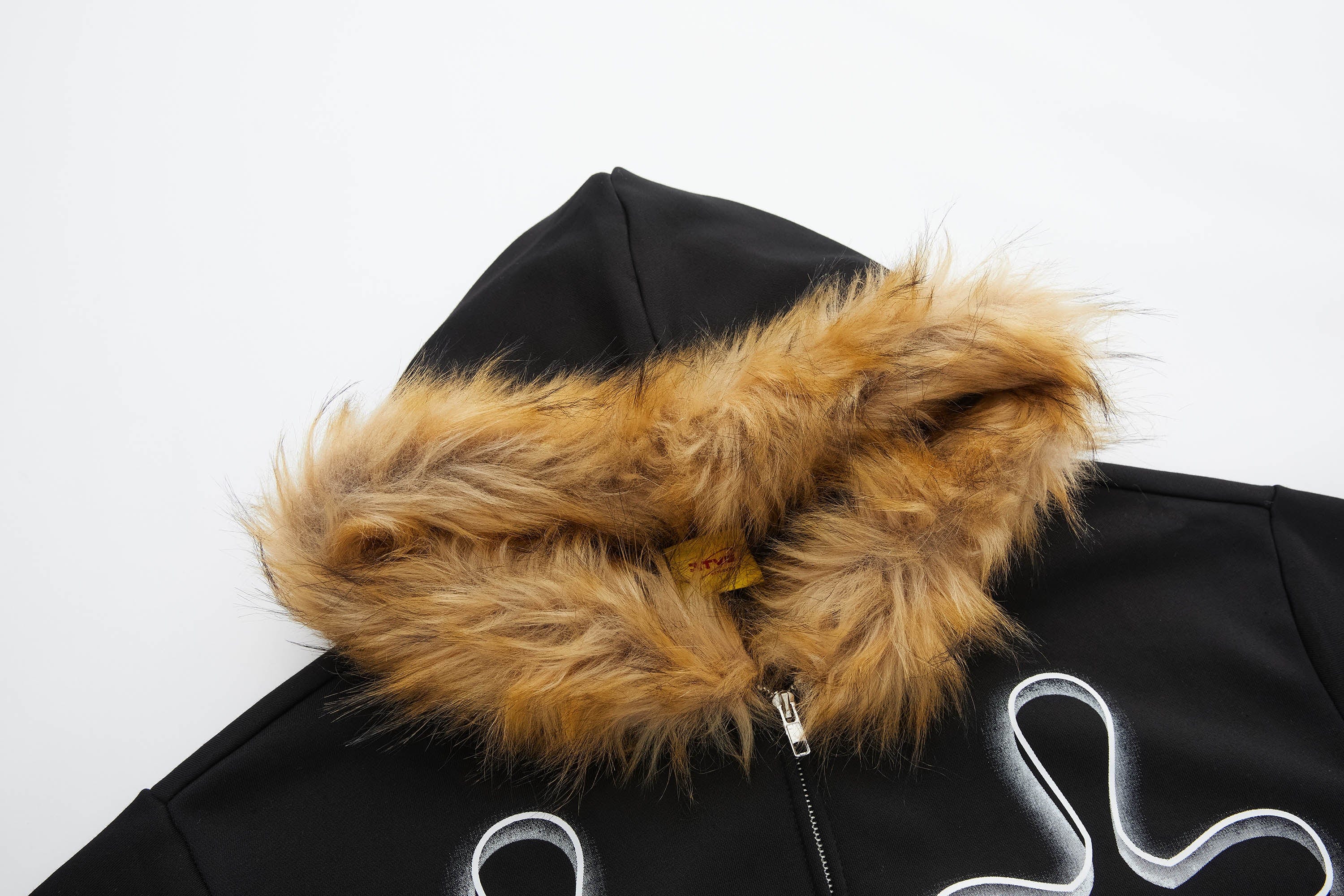 RTVG Cross Sword Fur-Collared Fleece Zip-Up Hoodie