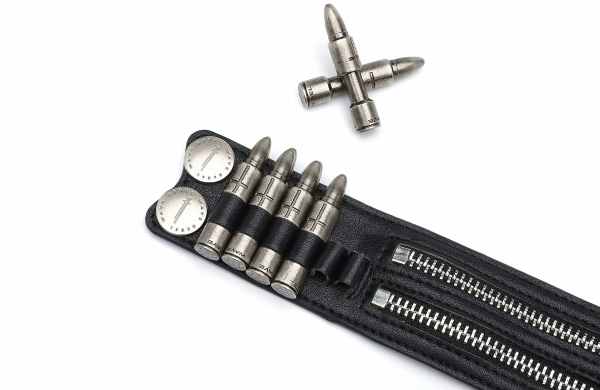 REBEL WAVE MOS Custom Hardware Bullet Cuff Bracelet