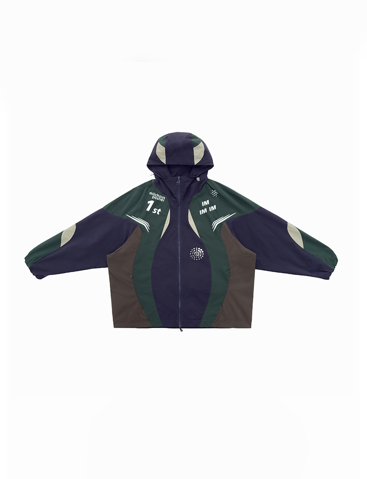 MIICHOUS Contrast Racer Graphic Panel Jacket