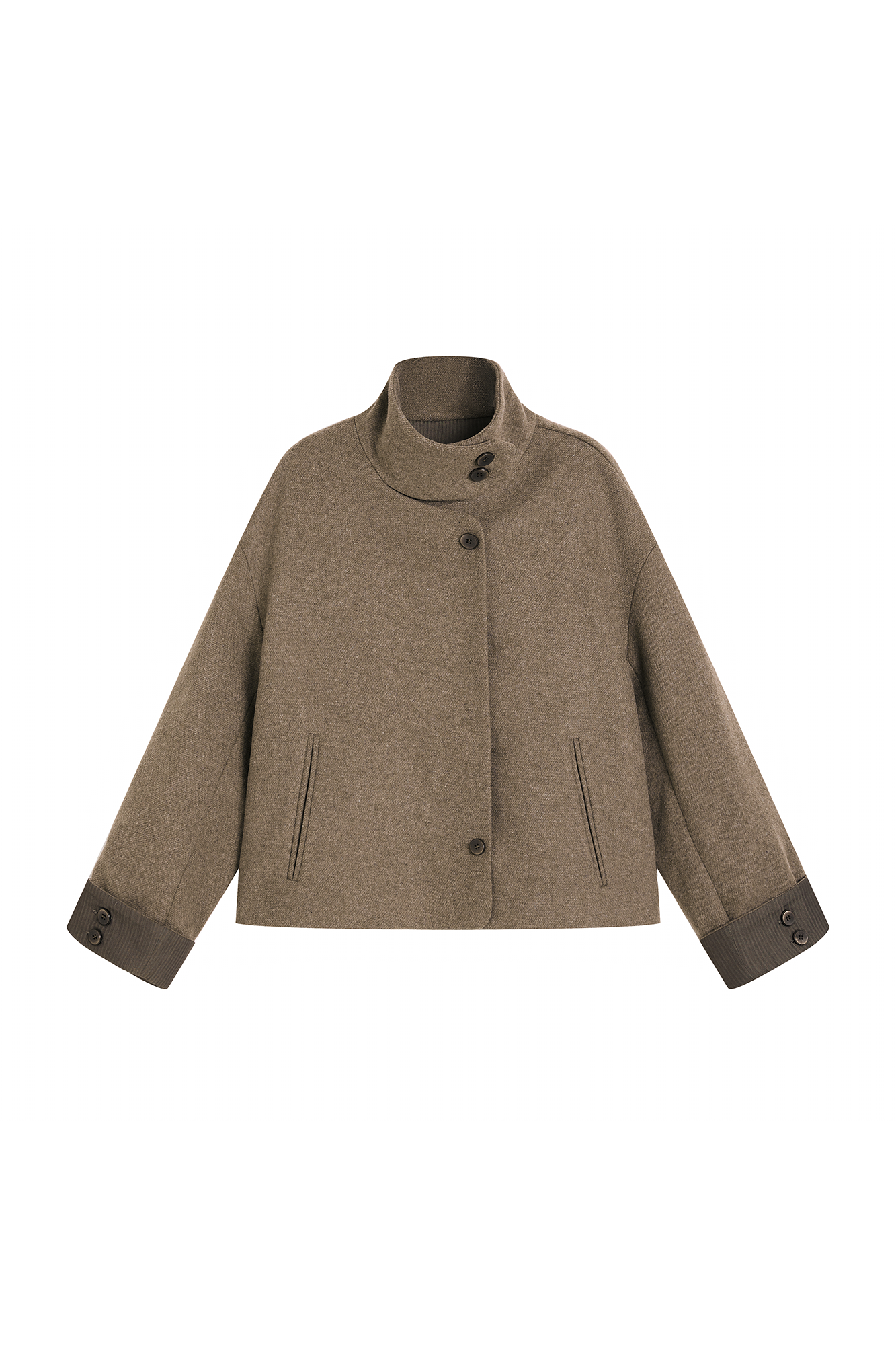SAME FLOW Essential High-Neck Short Jacket