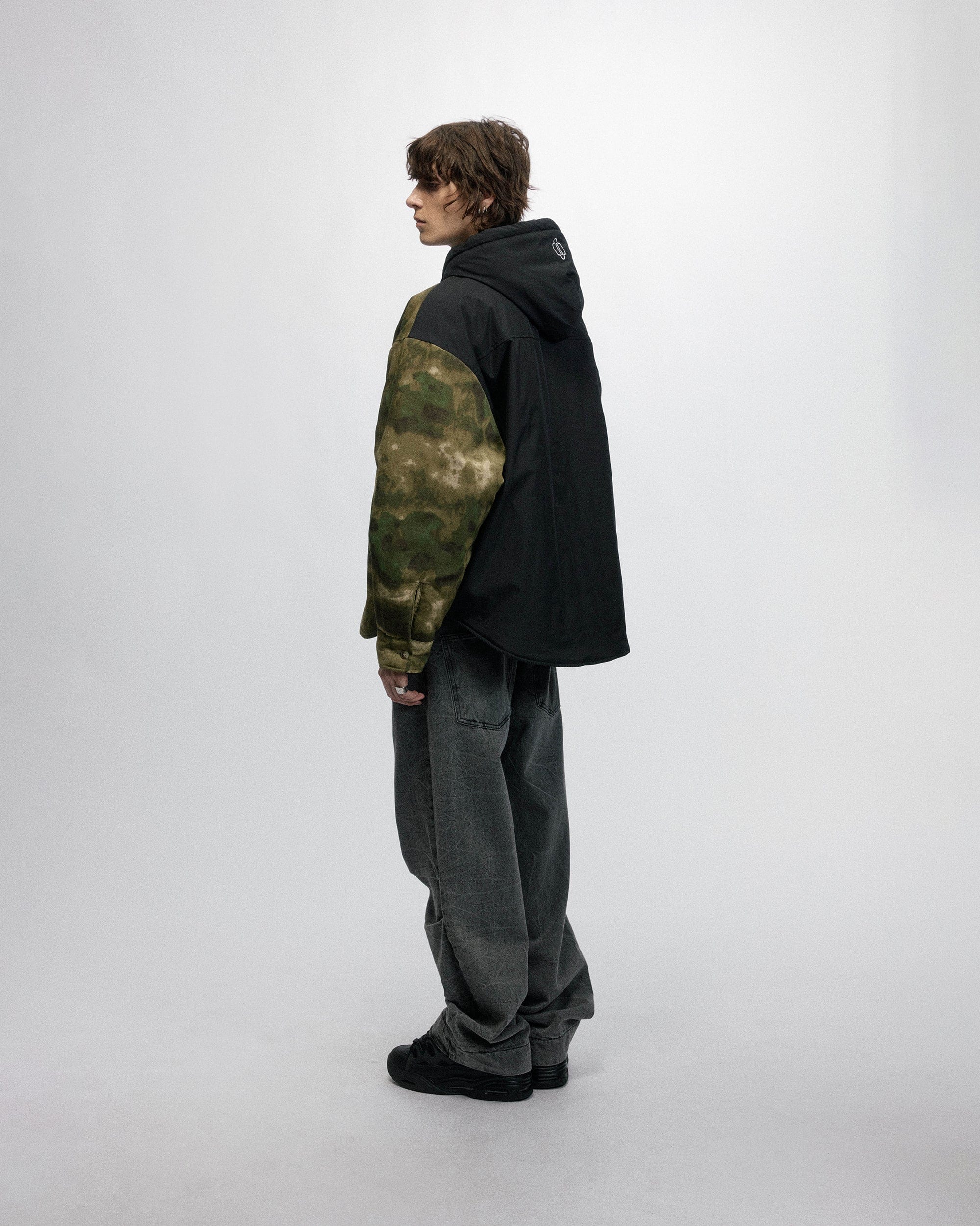 OVDY Tie-Dye Camo Hooded Puffer Jacket