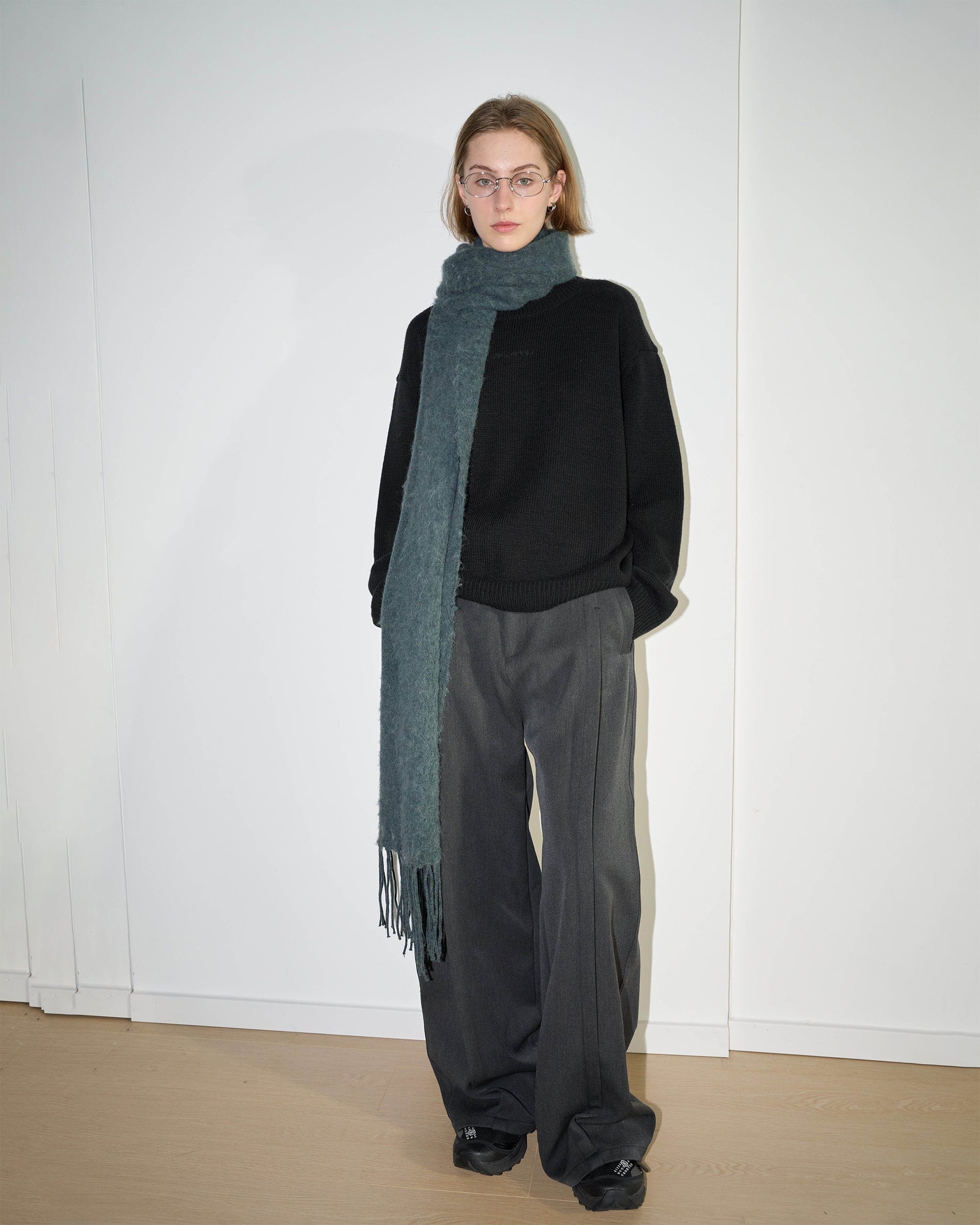 49PERCENT Modern Pleated Wide-Leg Trousers