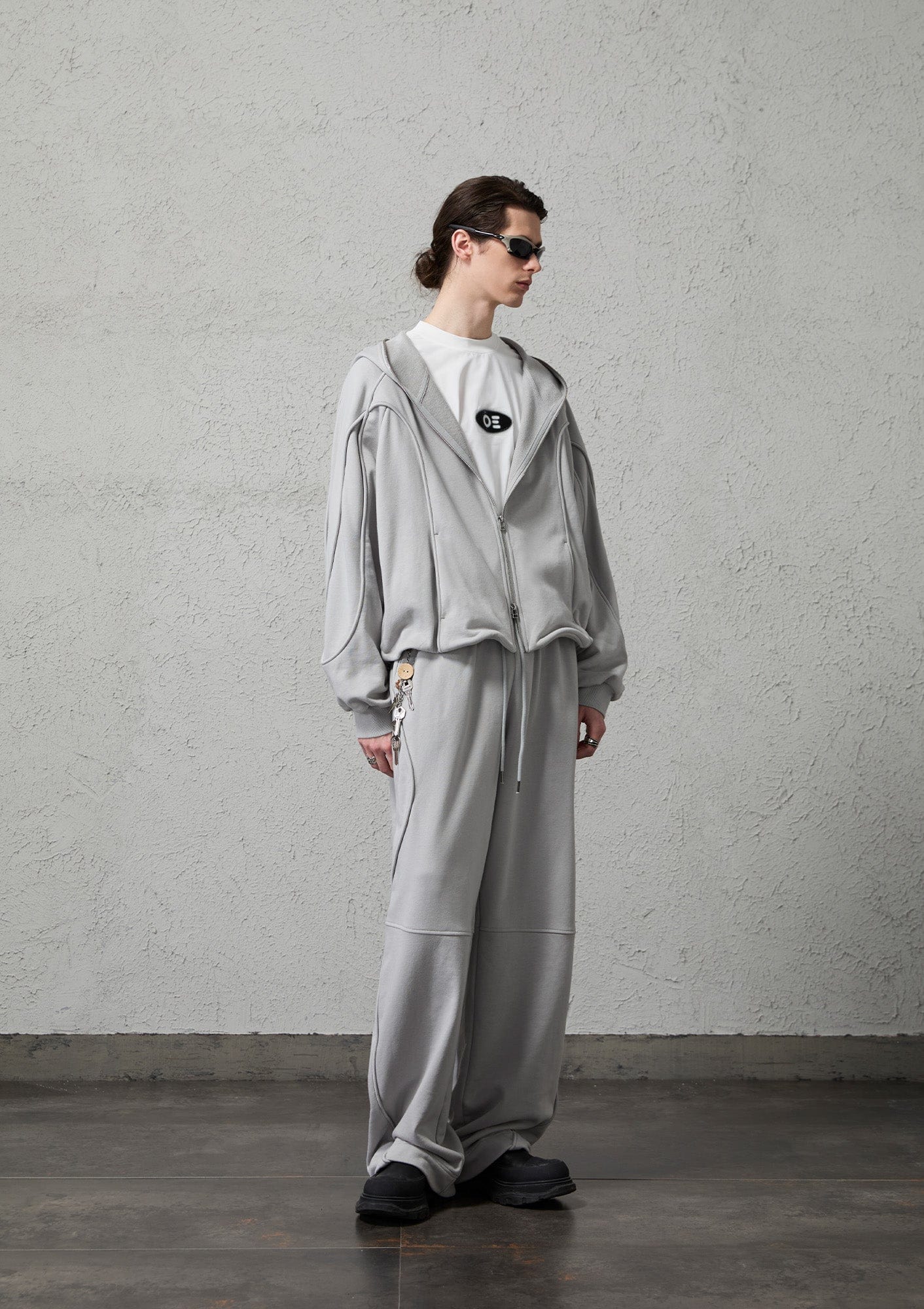 ORGANIC EMOTION Structured Panelled Oversized Sweatpants, premium urban and streetwear designers apparel on PROJECTISR.com, ORGANIC EMOTION