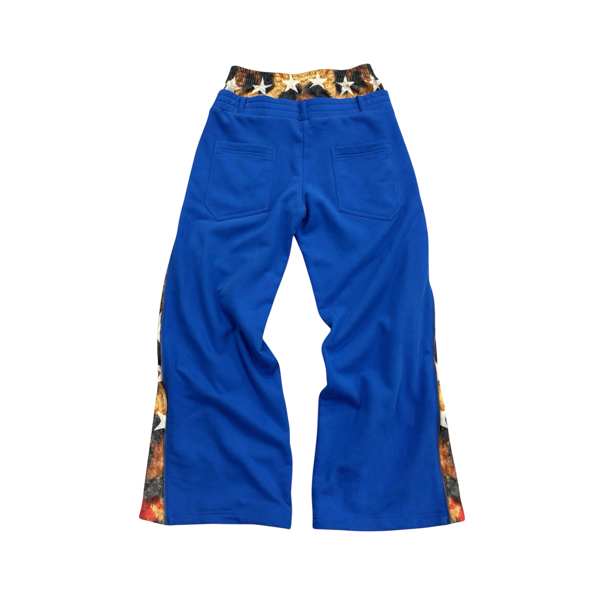 SAXGENWON Layered Double-Waistband Leopard Star Graphic Sweatpants