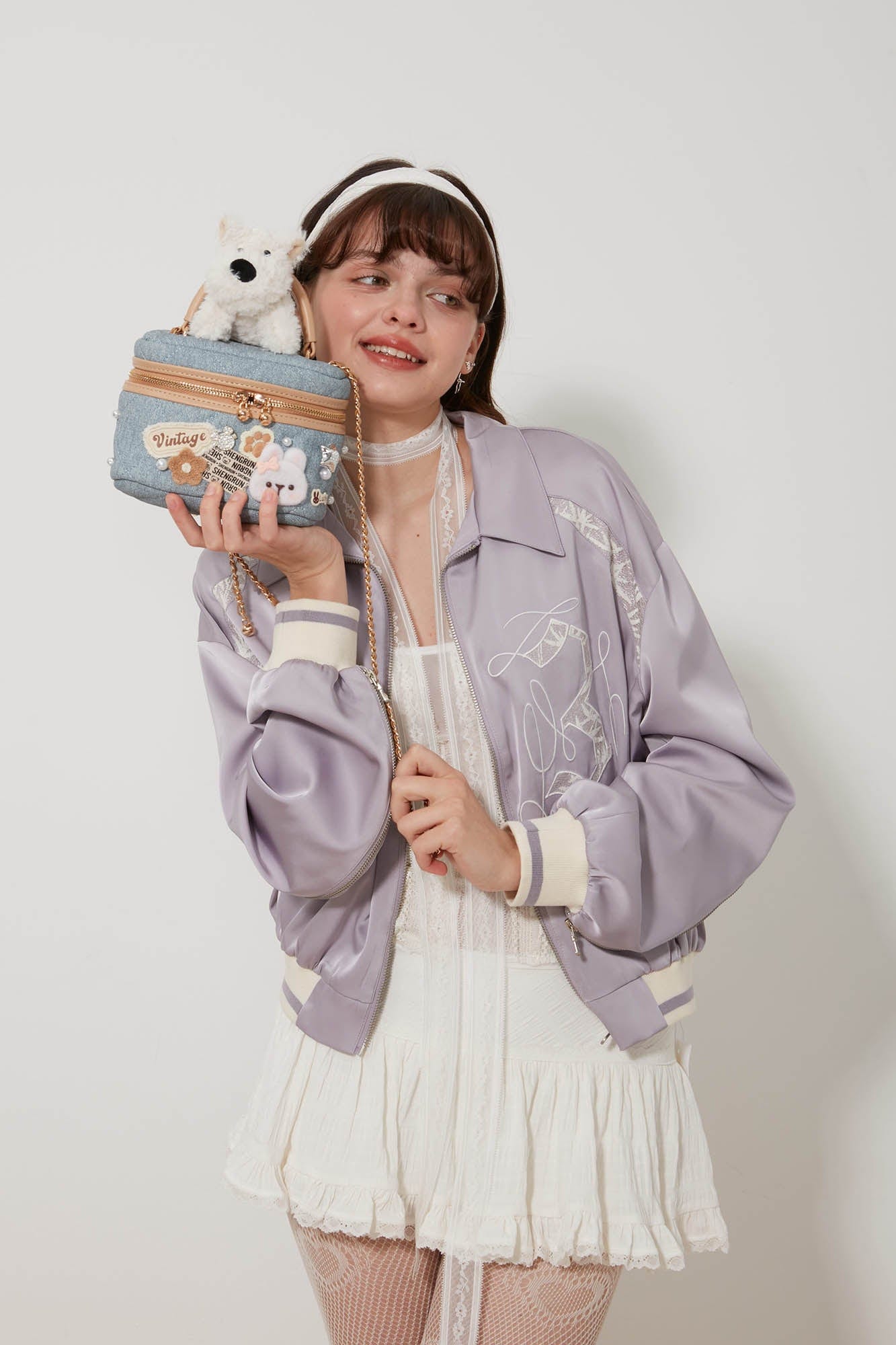 BLING BOX Westie Cosmetic Case Crossbody Bag