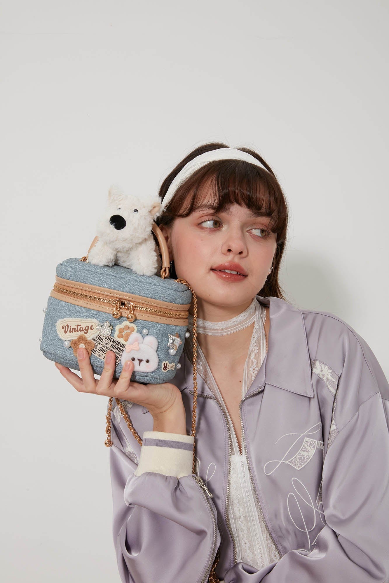 BLING BOX Westie Cosmetic Case Crossbody Bag