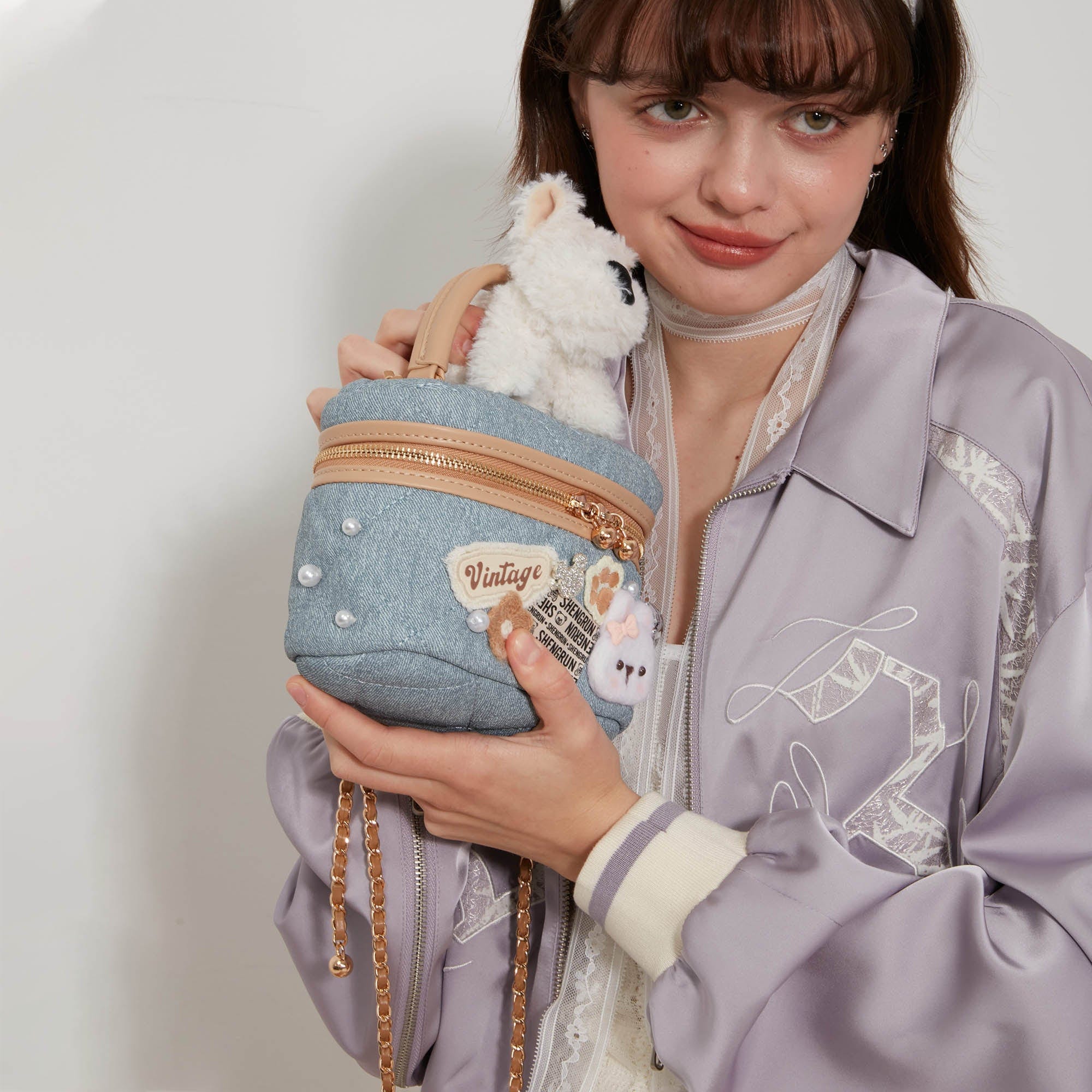 BLING BOX Westie Cosmetic Case Crossbody Bag