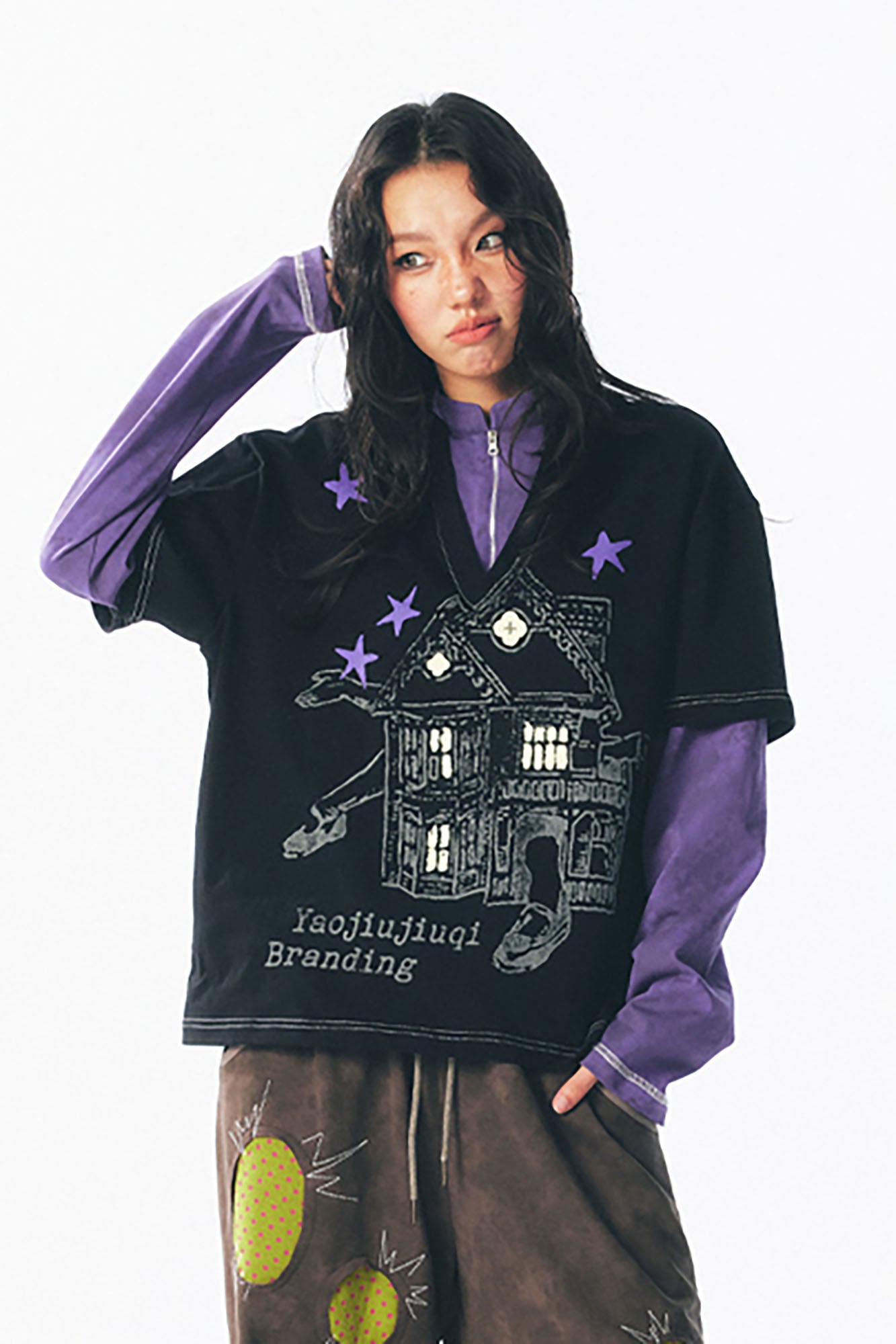 1997 POSTOFFICE Retro Layered Long-Sleeve Tee, premium urban and streetwear designers apparel on PROJECTISR.com, 1997 POSTOFFICE