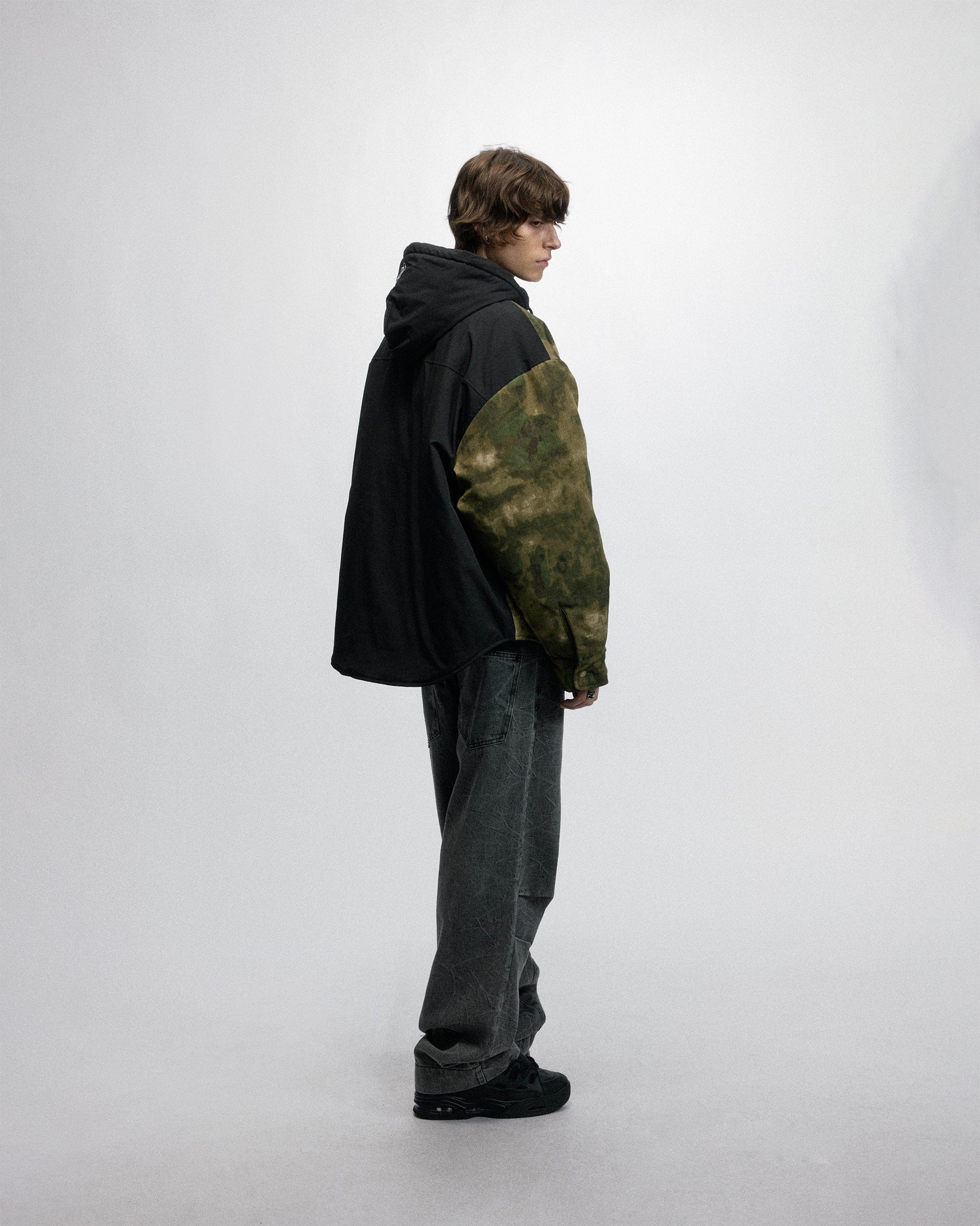 OVDY Tie-Dye Camo Hooded Puffer Jacket