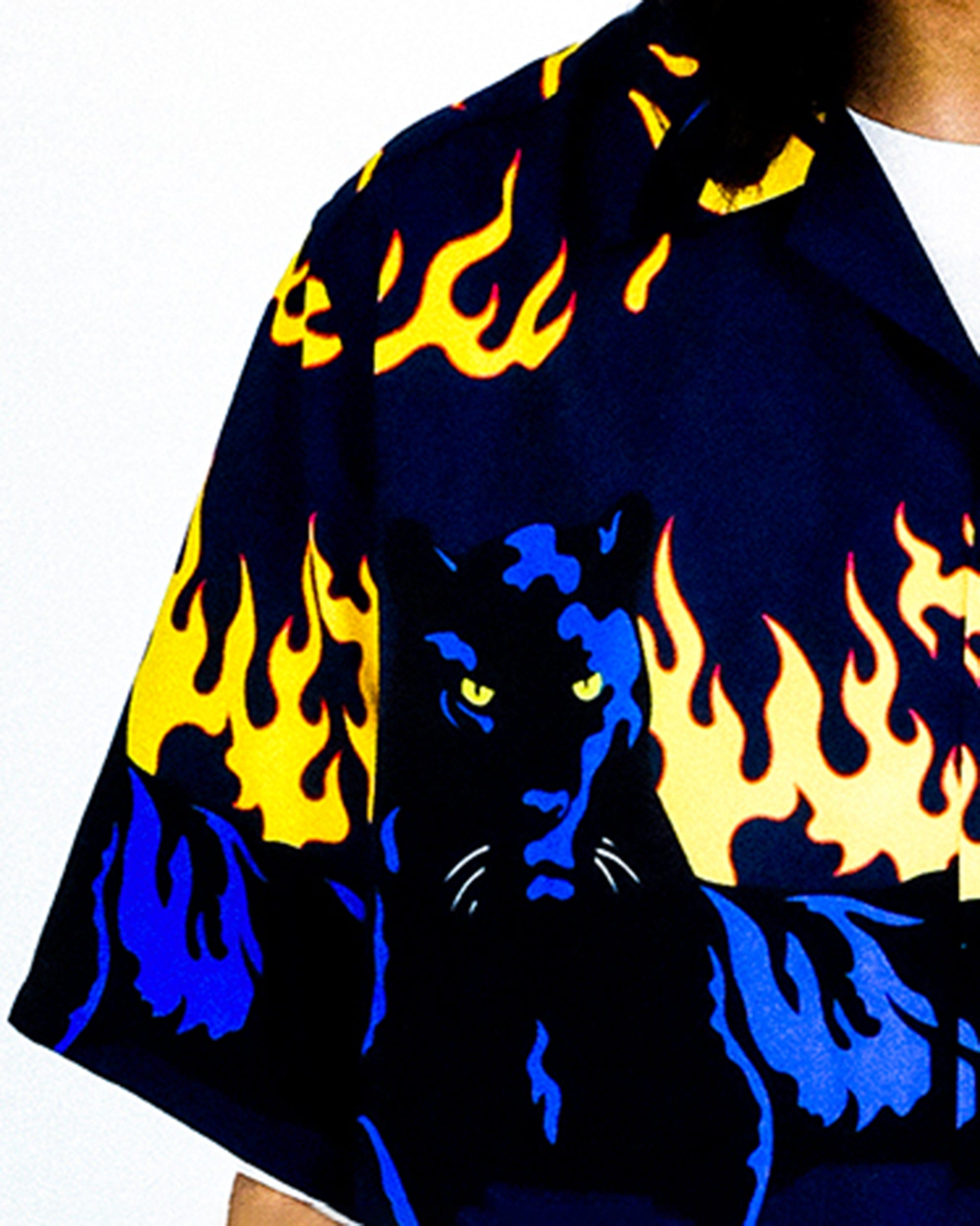 WCC Flaming Panther Half-Shirt