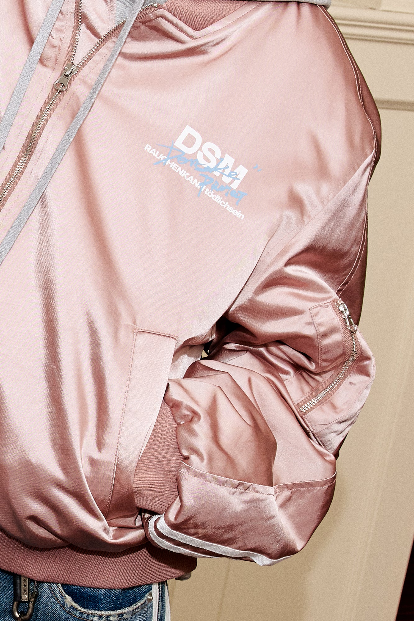 DONSMOKE Retro NO.88 Graphic Bomber Jacket