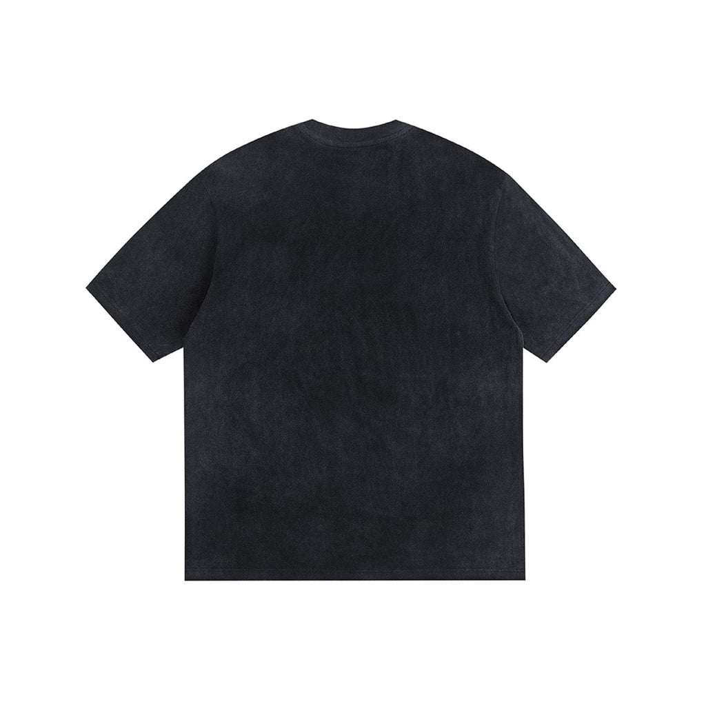 49PERCENT Black Star Stone Washed T-Shirt, premium urban and streetwear designers apparel on PROJECTISR.com, 49PERCENT