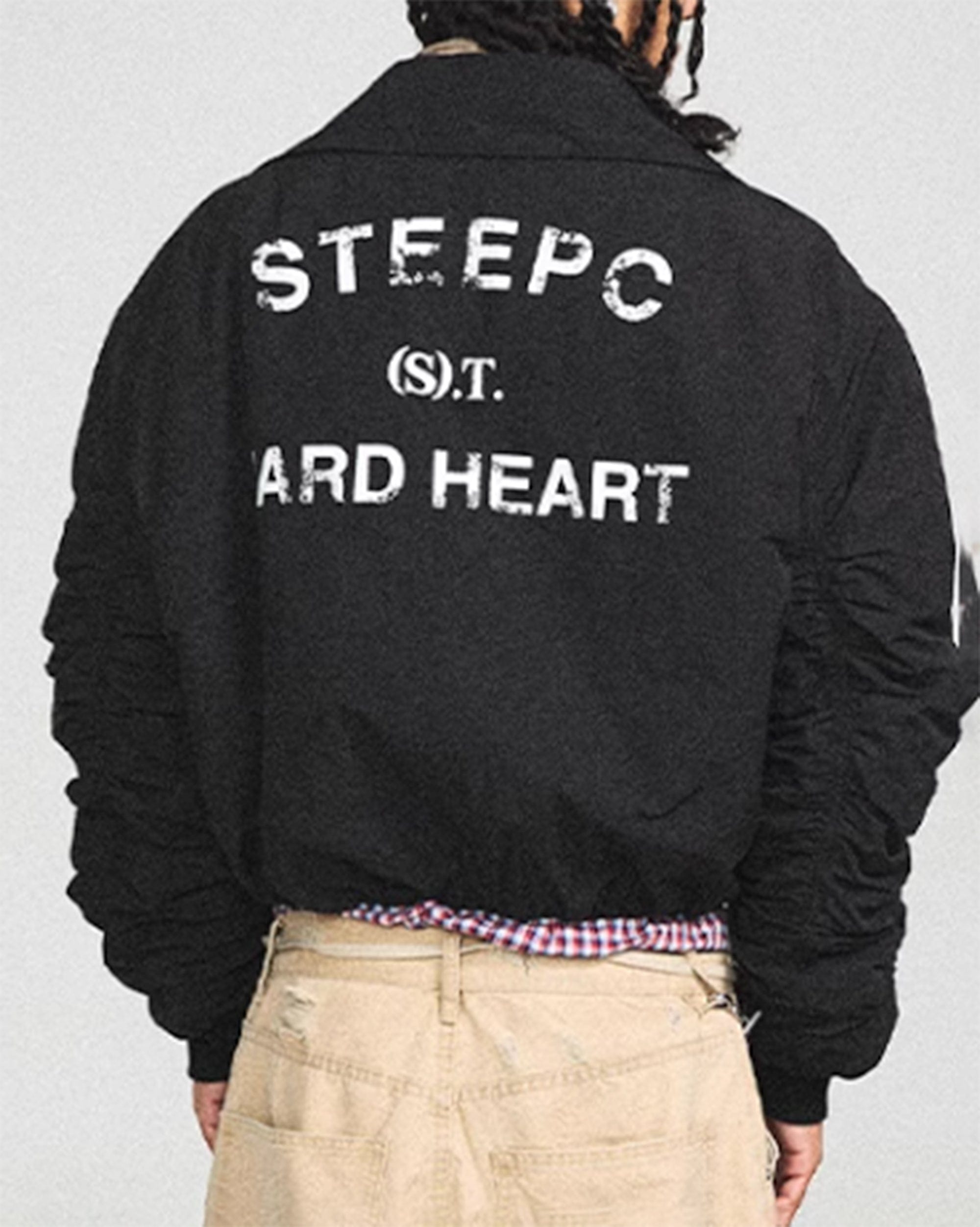 STEEPC Hard Heart Modern Bomber Jacket