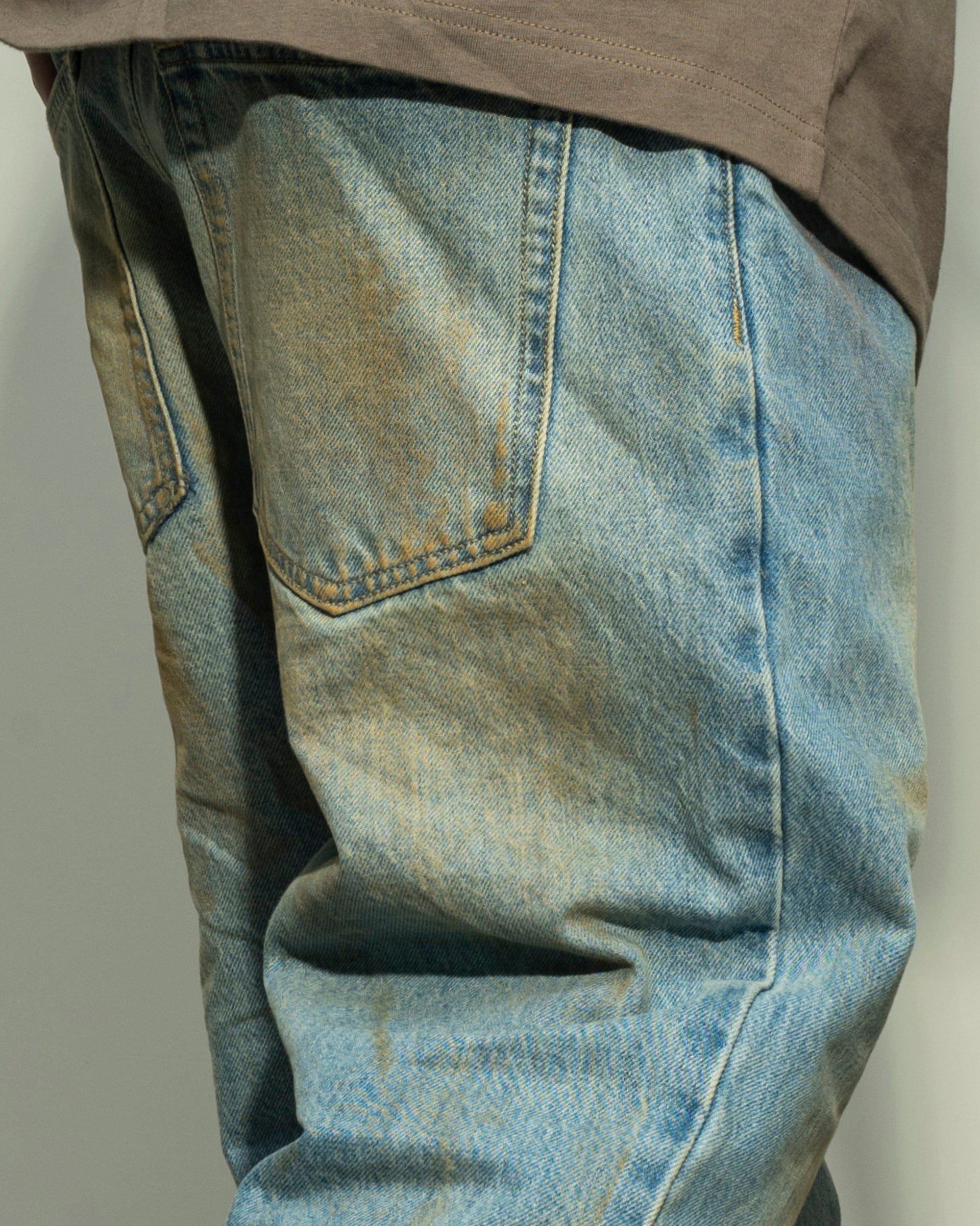 MAKEMORE Modern Vintage Washed Jeans, premium urban and streetwear designers apparel on PROJECTISR.com, MAKEMORE