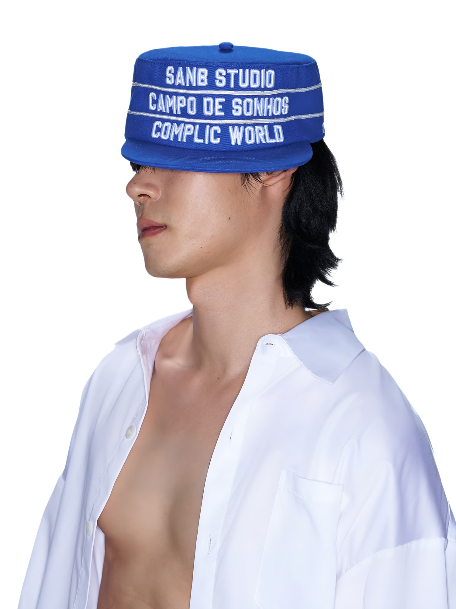 SANB Text Embroidered Pillbox Cap